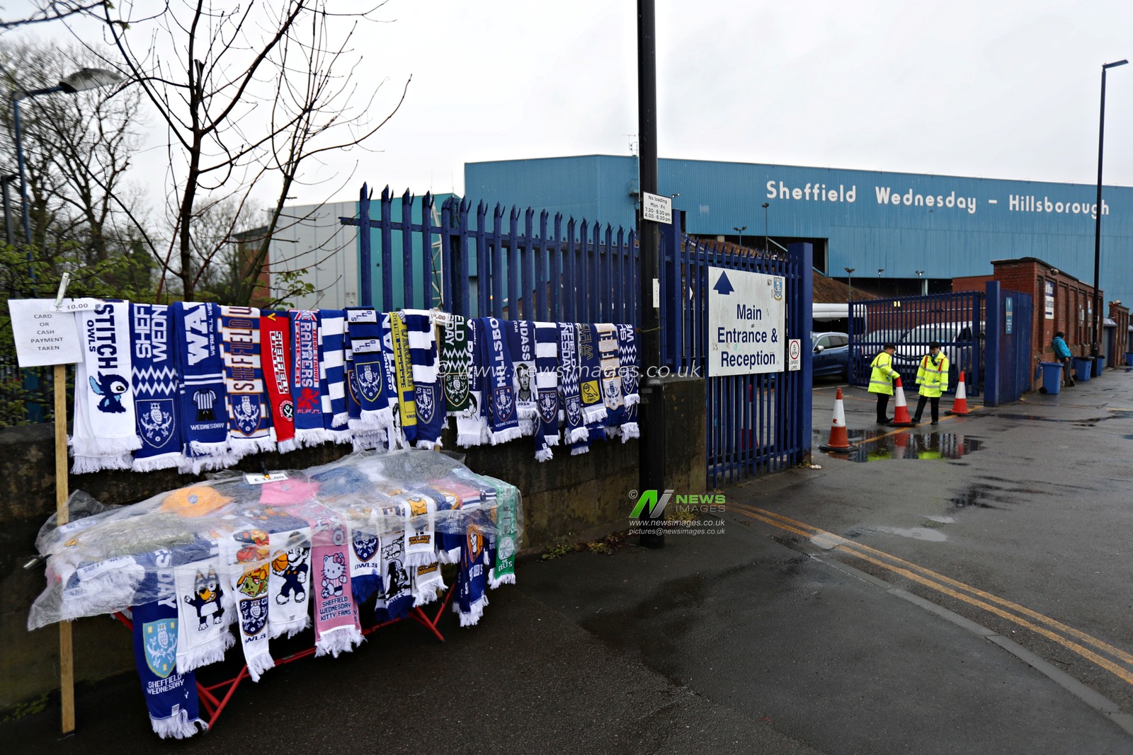 Sheffield Wednesday scarves outside Hillsborough before the Sky Bet Championship match Sheffield Wednesday vs Middlesbrough at Hillsborough, Sheffield, United Kingdom, 21st April 2025

(Photo by Sam Eaden/News Images)