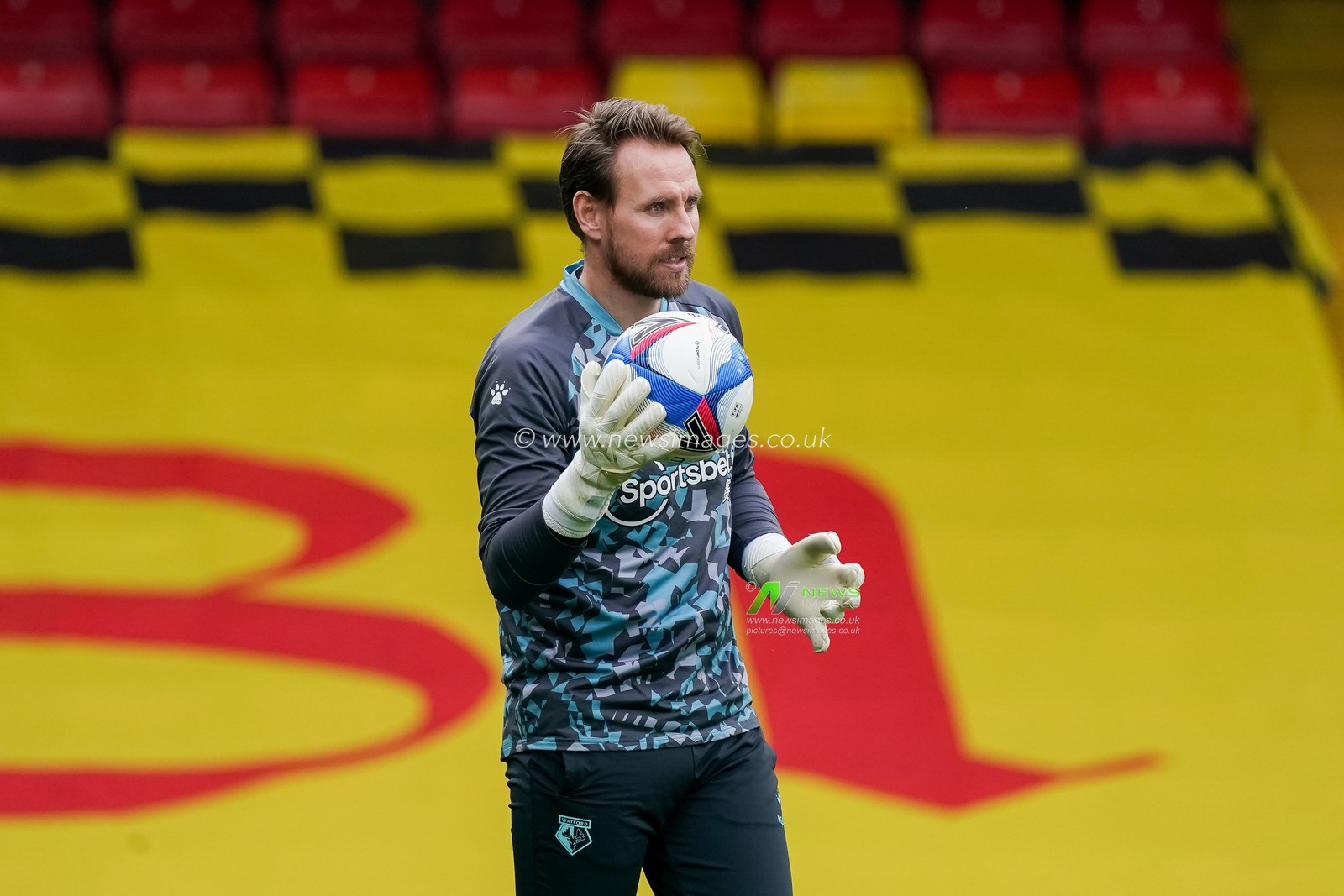 Robert Elliot #33 of Watford warming up