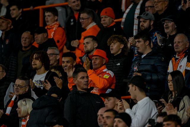Blackpool fans during the Sky Bet League 1 match Blackpool vs Luton Town at Bloomfield Road, Blackpool, United Kingdom, 30th September 2025

(Photo by Adam Gee/News Images)
