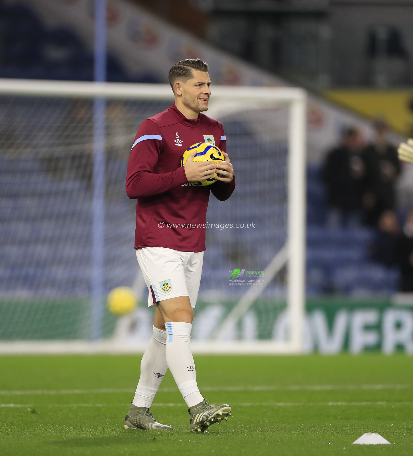 3rd December 2019, Turf Moor, Burnley, England; Premier League, Burnley v Manchester City : James Tarkowski (5) of Burnley warms up for the game

Credit: Conor Molloy/News Images