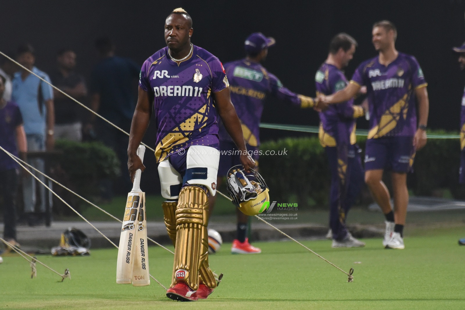 Kolkata Knight Rider's Andre Russell as they take part in a training session ahead the Indian Premier League (IPL) Twenty20 cricket Match at the Eden Gardens Stadium in Kolkata on March 17,2025,Pictures by Debajyoti Chakraborty.(Photo: Debajyoti Chakraborty/News Images)