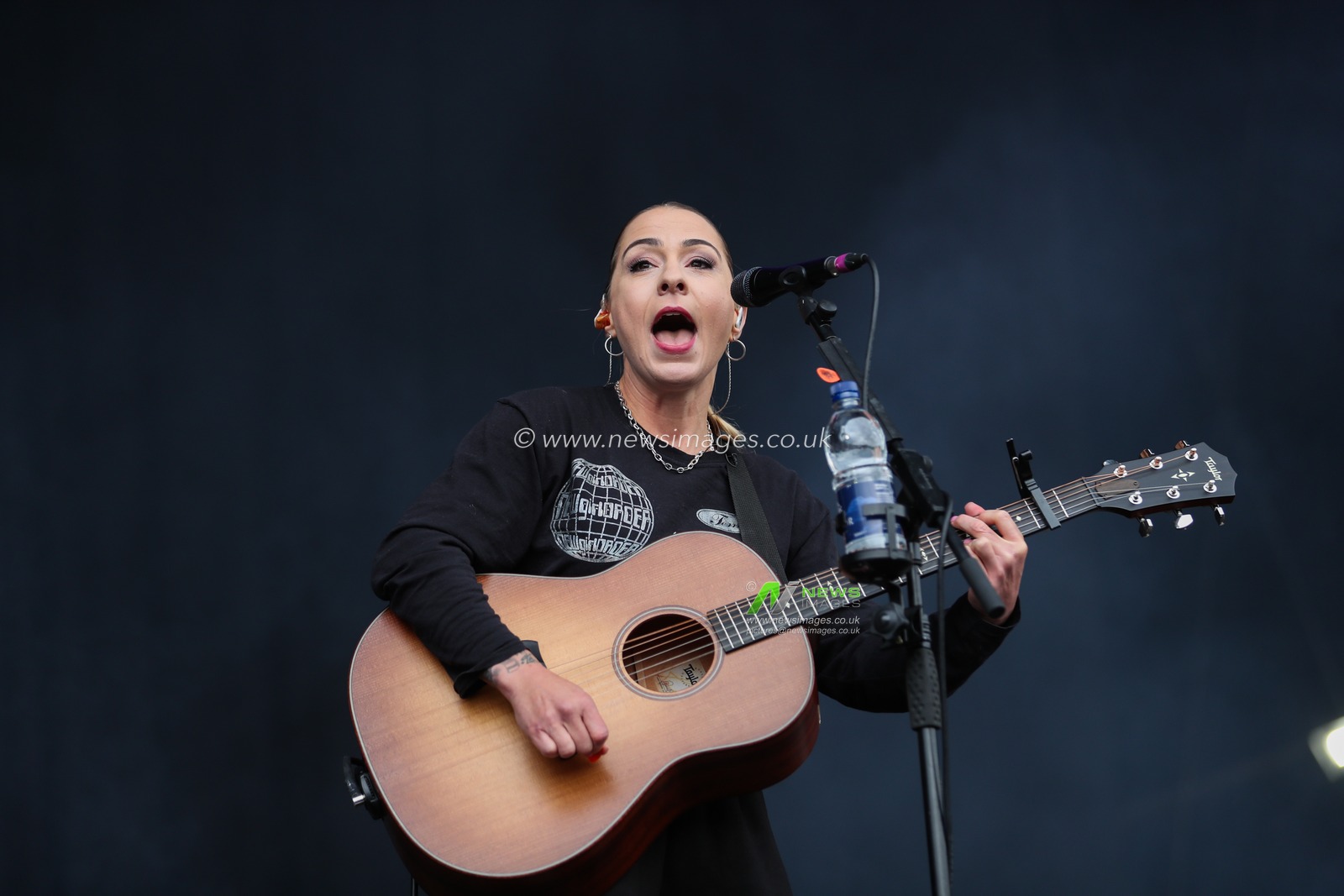 Lucy Spraggan performs on the main stage during Day Two of Tramlines Festival