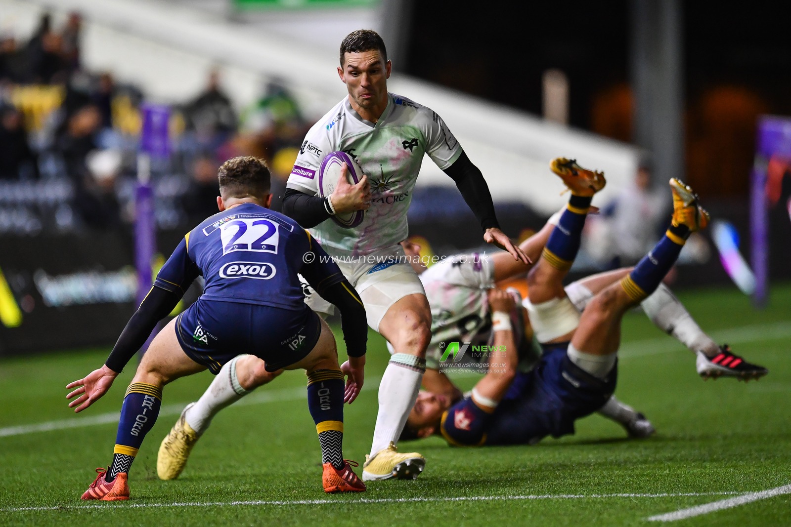 George North of Ospreys in action