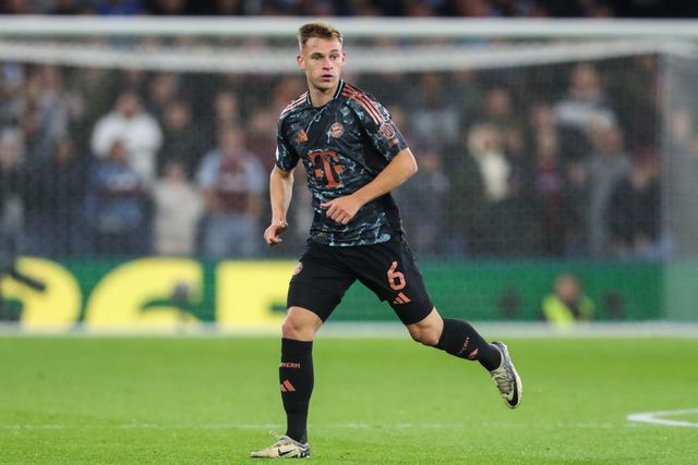 Joshua Kimmich of Bayern Munich during the UEFA Champions League League Stage match Aston Villa vs Bayern Munich at Villa Park, Birmingham, United Kingdom, 2nd October 2024

(Photo by Gareth Evans/News Images)