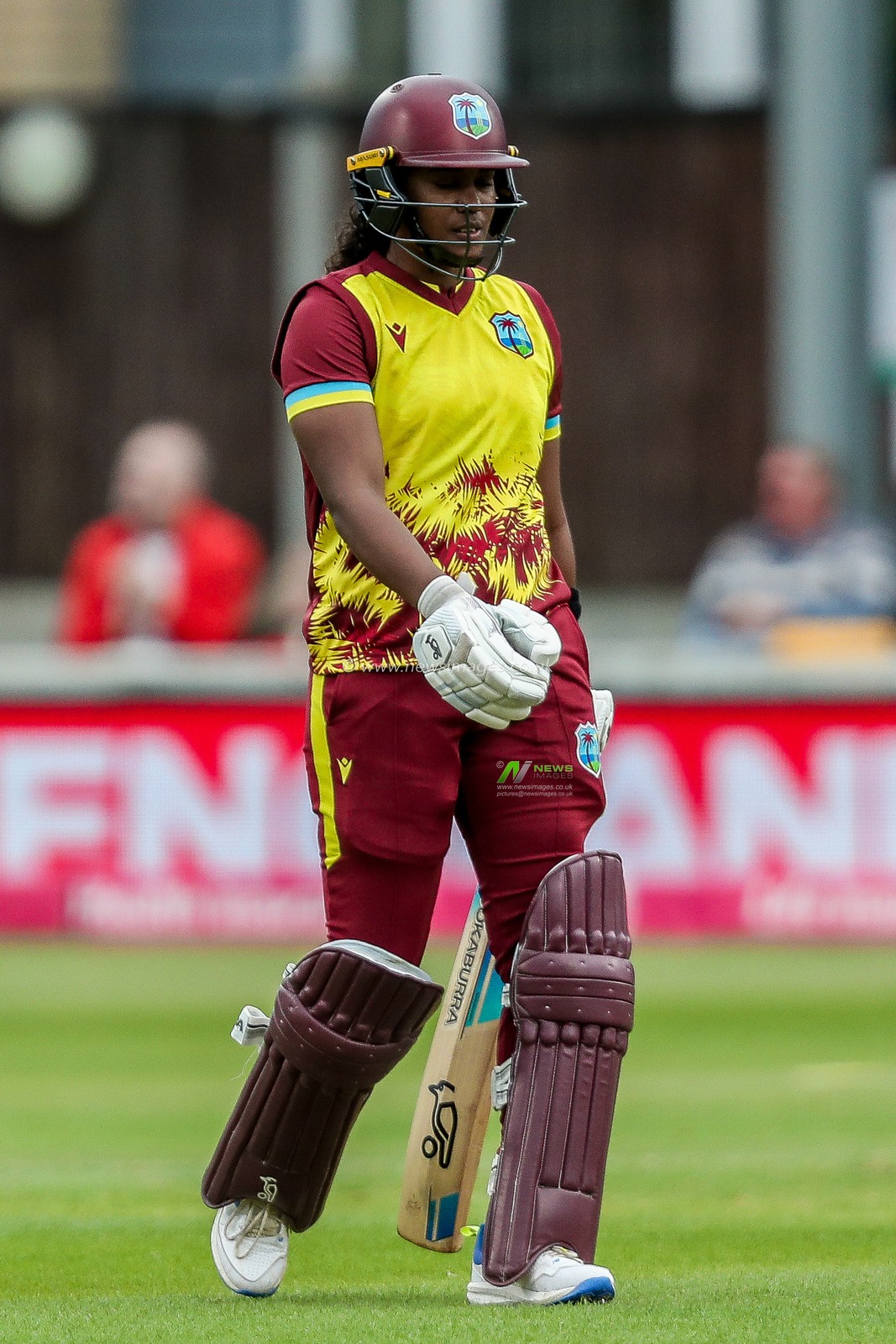 Hayley Matthews of West Indies Women looks dejected following her dismissal during the 3rd Vitality IT20 Series match England Women vs West Indies Women at The Cloud County Ground, Chelmsford, United Kingdom, 26th May 2025

(Photo by Izzy Poles/News Images)
