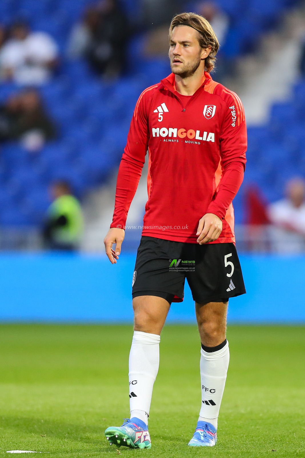Joachim Andersen of Fulham during the pre-game warm up ahead of the Carabao Cup match Birmingham City vs Fulham at St Andrews, Birmingham, United Kingdom, 27th August 2024

(Photo by Gareth Evans/News Images)