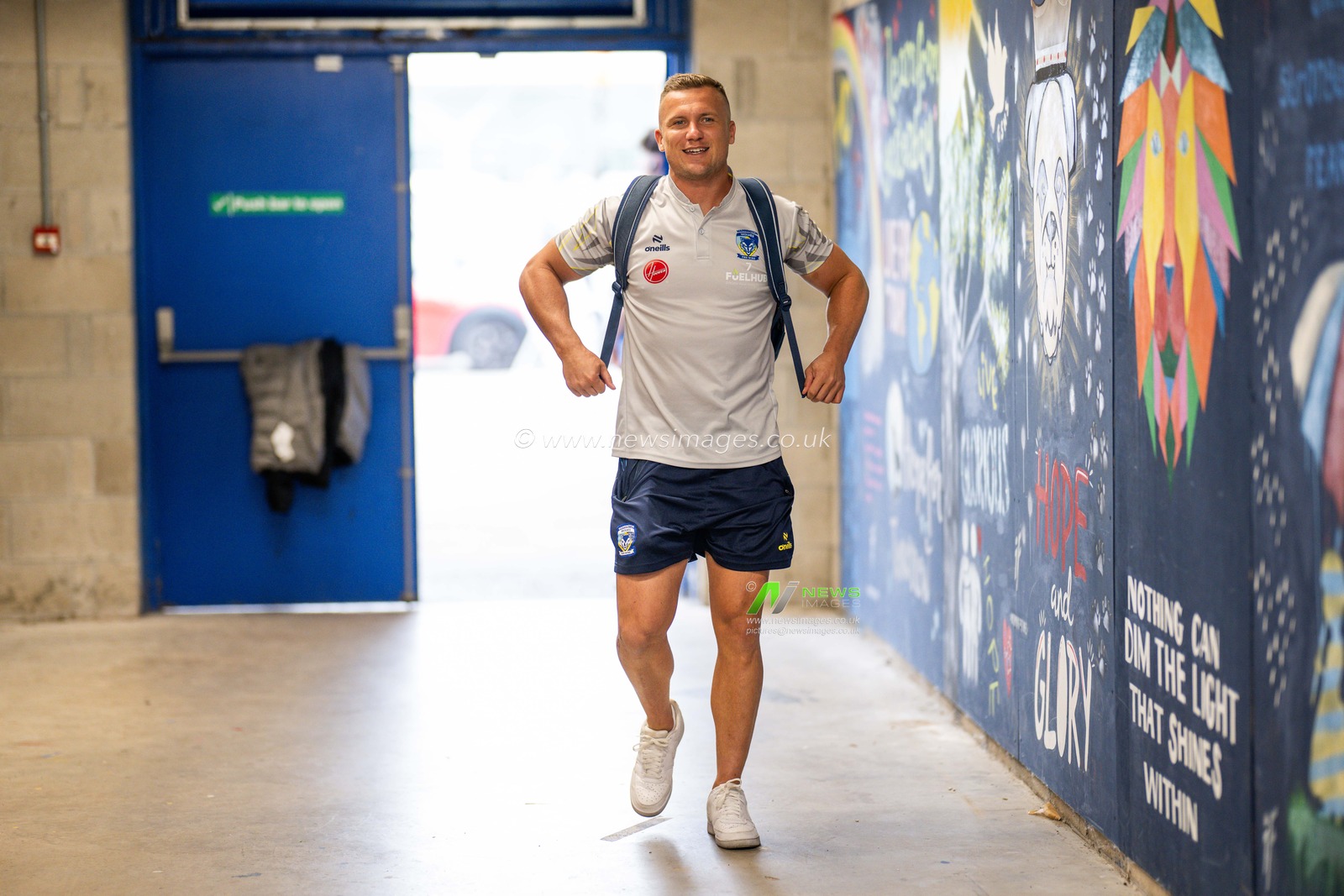 Josh Drinkwater of Warrington Wolves arrives ahead of the Betfred Super League Round 20 match Warrington Wolves vs Hull KR at Halliwell Jones Stadium, Warrington, United Kingdom, 2nd August 2024

(Photo by Craig Thomas/News Images)