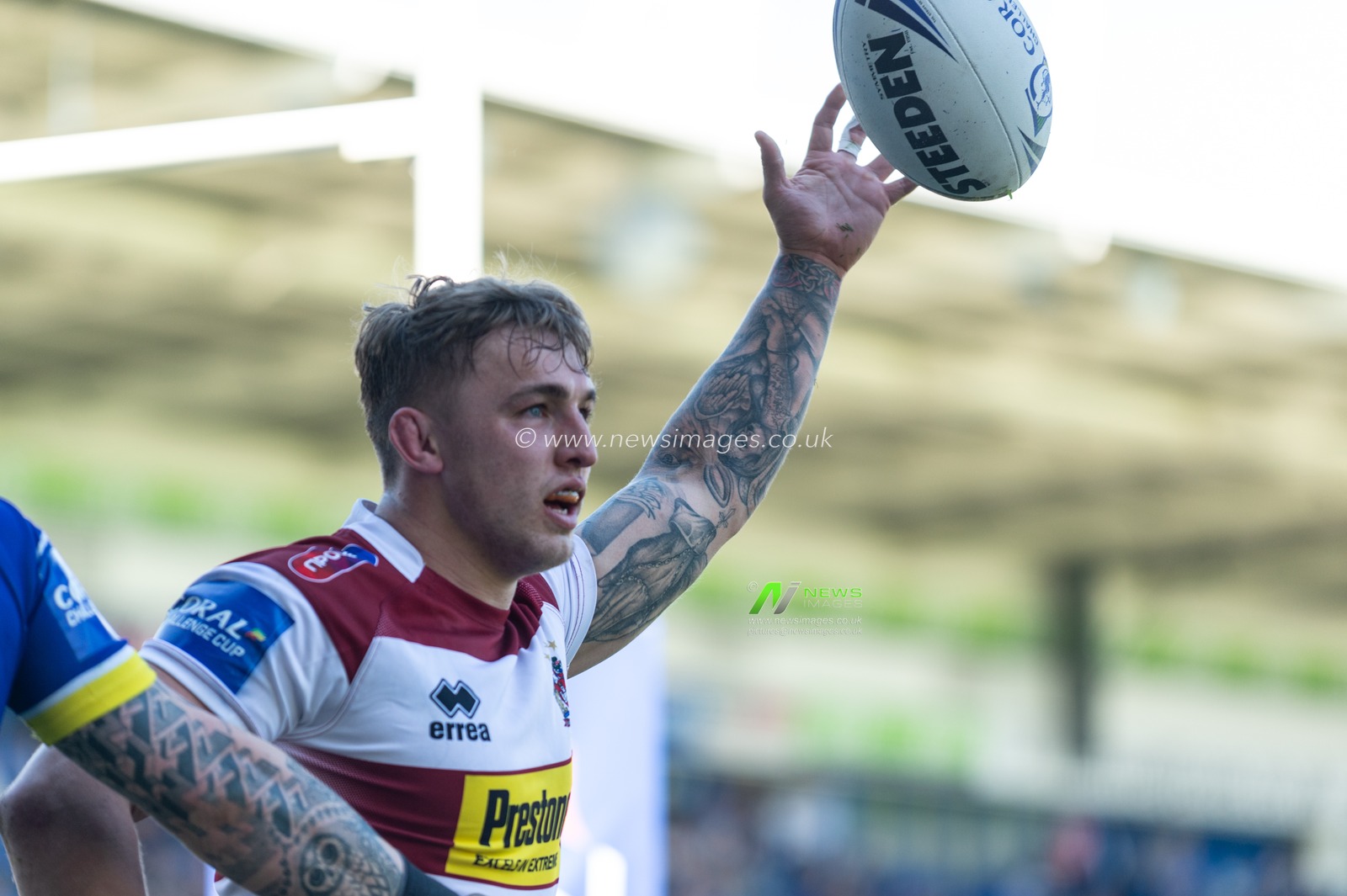 12th May 2019 , Halliwell Jones Stadium, Warrington, England ; Coral Challenge Cup 2019, Round 6, Warrington Wolves vs Wigan Warriors ; Sam Powell of Wigan Warriors celebrates his try


Credit: Richard Long/News Images