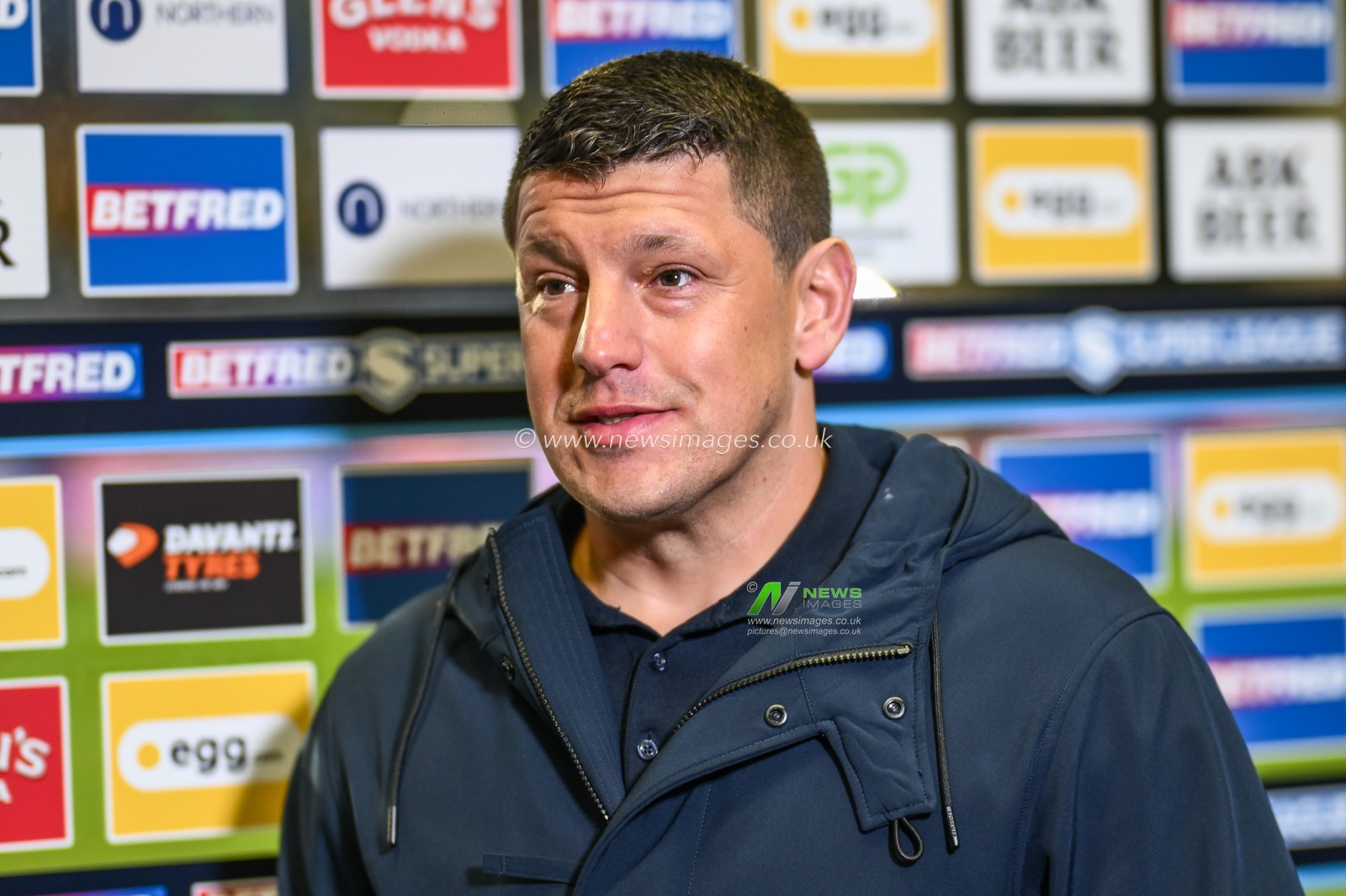 Matt Peet Head Coach of Wigan Warriors during the pre match interview ahead of the Betfred Super League Round 1 match Wigan Warriors vs Leigh Leopards at The Brick Community Stadium, Wigan, United Kingdom, 13th February 2025

(Photo by Craig Thomas/News Images)