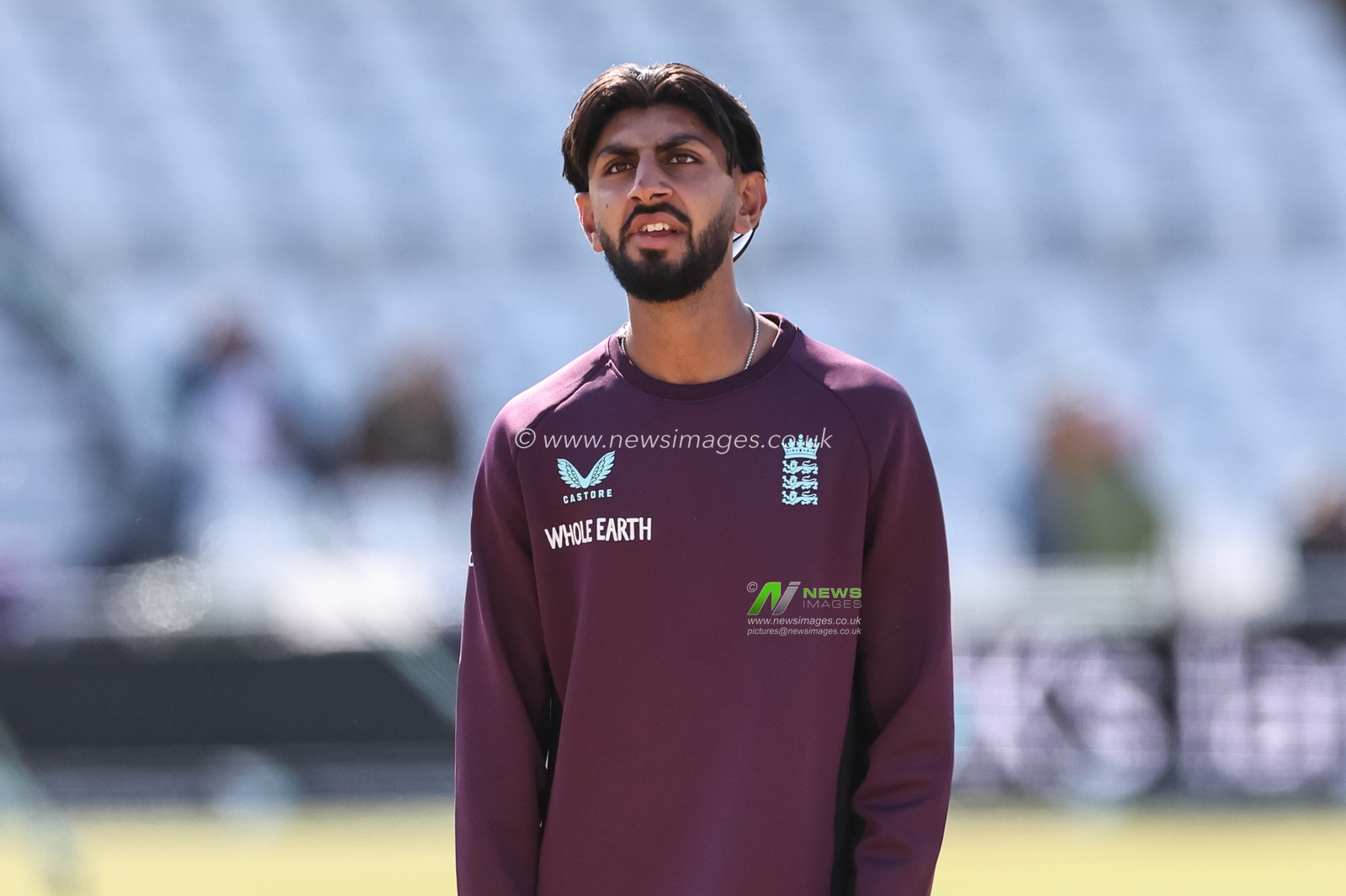 Shoaib Bashir of England during the Rothesay Test Match Day 2 England vs Zimbabwe at Trent Bridge, Nottingham, United Kingdom, 23rd May 2025

(Photo by Mark Cosgrove/News Images)