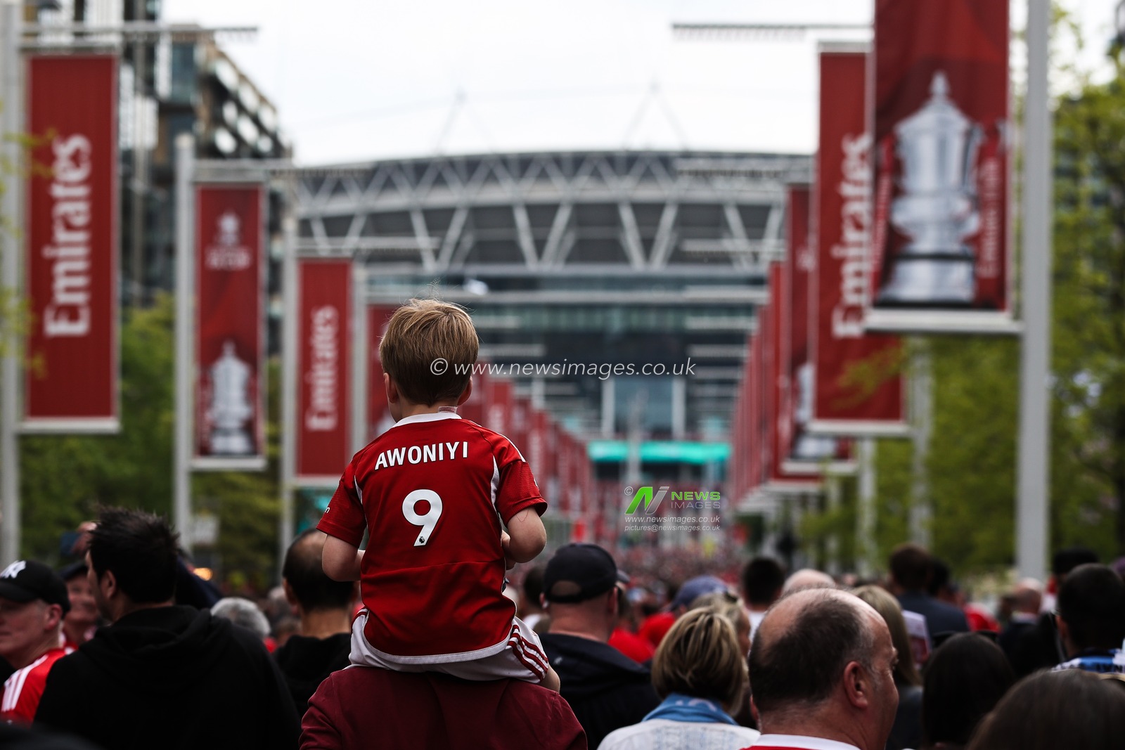 Nottingham Forest fans ahead of the Emirates FA Cup Semi-Final match Nottingham Forest vs Manchester City at Wembley Stadium, London, United Kingdom, 26th April 2025

(Photo by Alfie Cosgrove/News Images)
