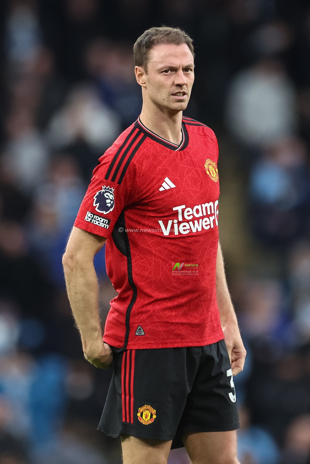 Jonny Evans of Manchester United during the Premier League match Manchester City vs Manchester United at Etihad Stadium, Manchester, United Kingdom, 3rd March 2024

(Photo by Mark Cosgrove/News Images)