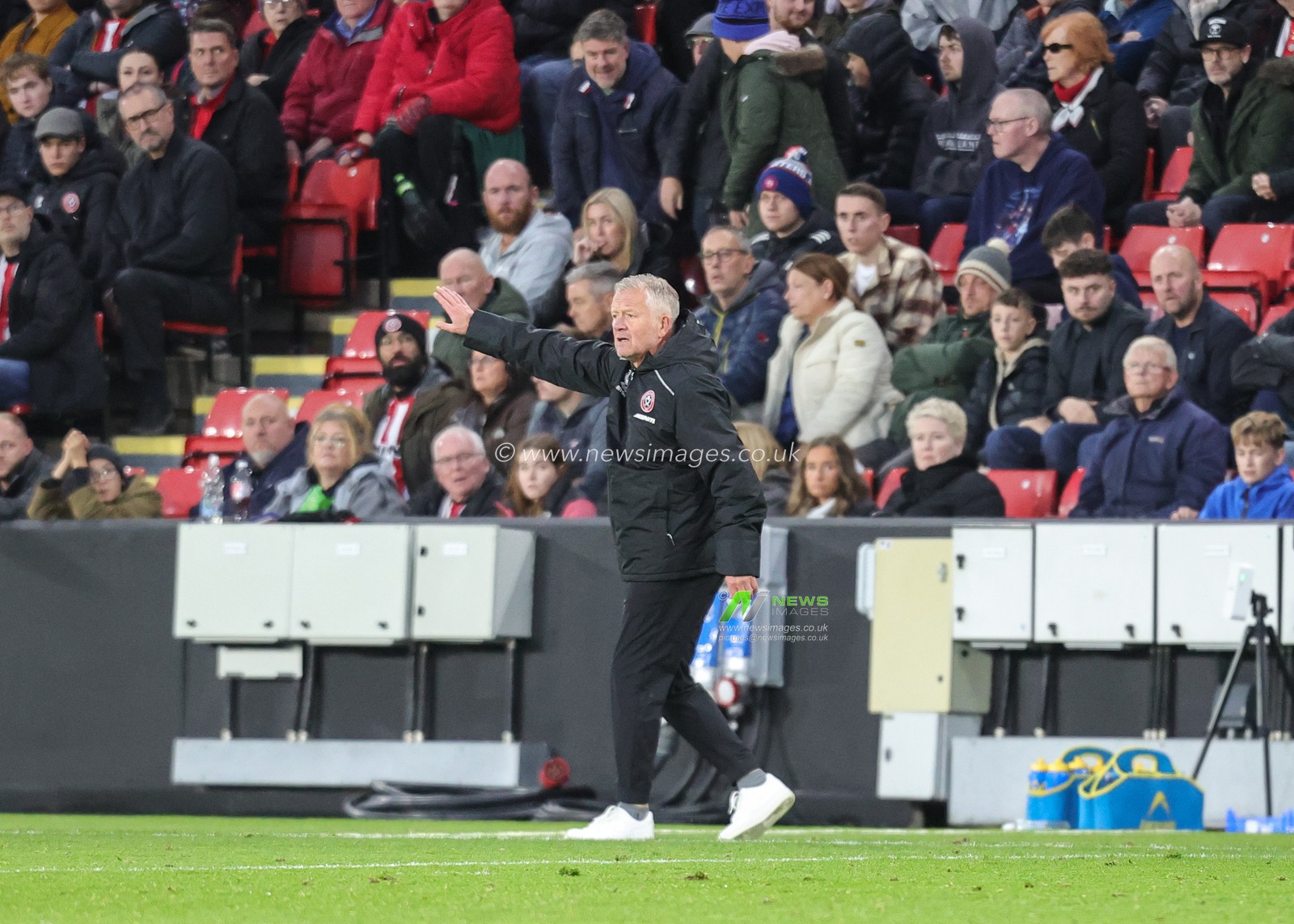 Chris Wilder manager of Sheffield United during the Sky Bet Championship match Sheffield United vs Derby County at Bramall Lane, Sheffield, United Kingdom, 1st November 2025

(Photo by Richard Bierton/News Images)

*** GER AUT SUI OUT ***