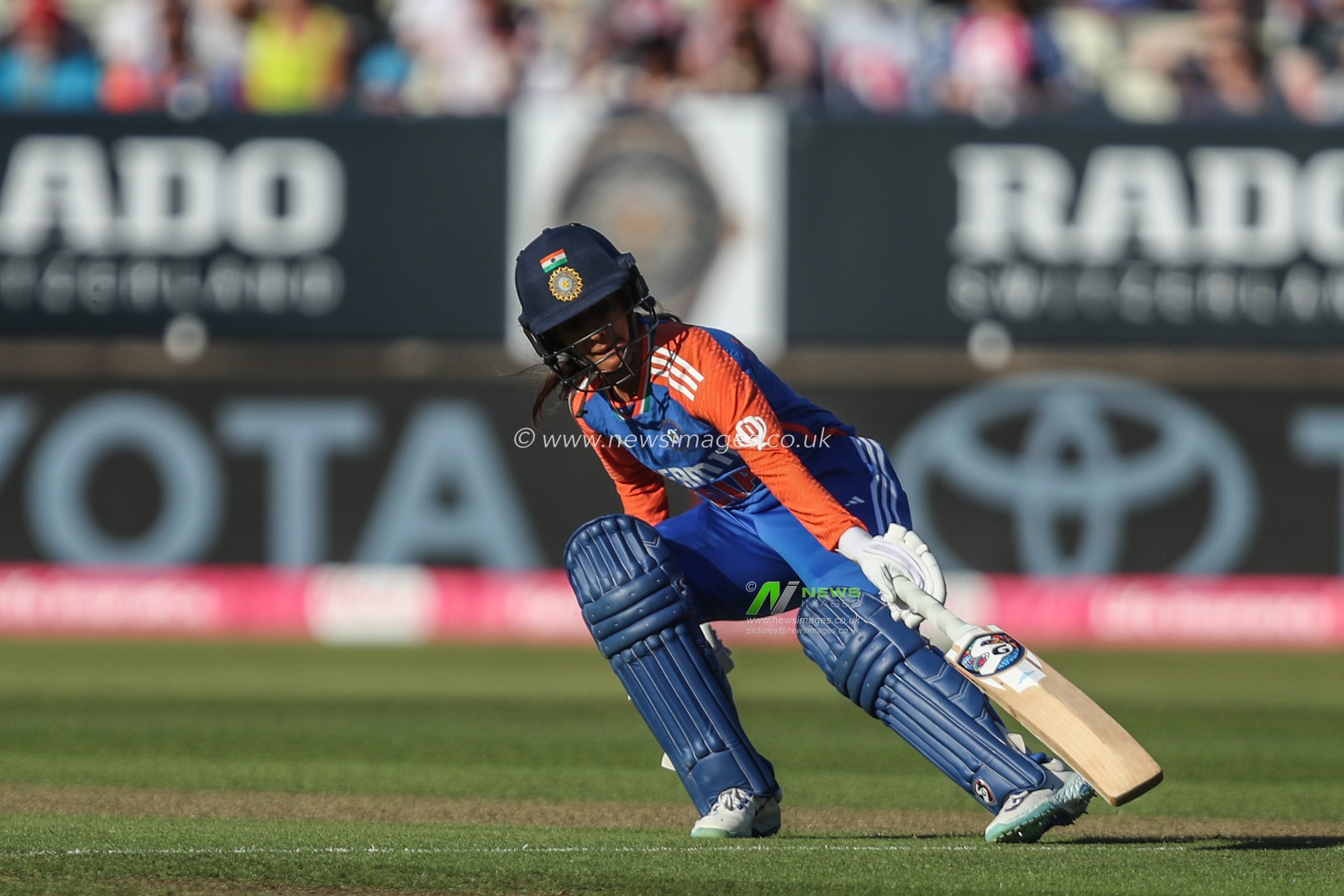 Jemimah of India reaches for the crease during the 5th Vitality IT20 England Women vs India Women at Edgbaston, Birmingham, United Kingdom, 12th July 2025

(Photo by Izzy Poles/News Images)