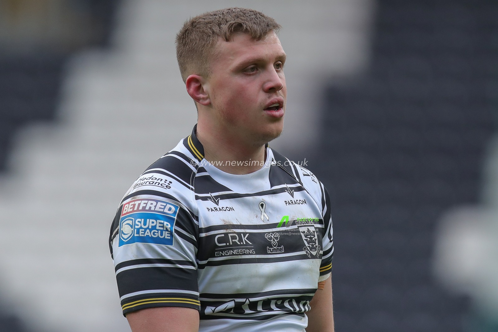 Jack Brown #20 of Hull FC during the Betfred Super League Round 4 match Hull FC vs Salford Red Devils at MKM Stadium, Hull, United Kingdom, 11th March 2023

(Photo by James Heaton/News Images)