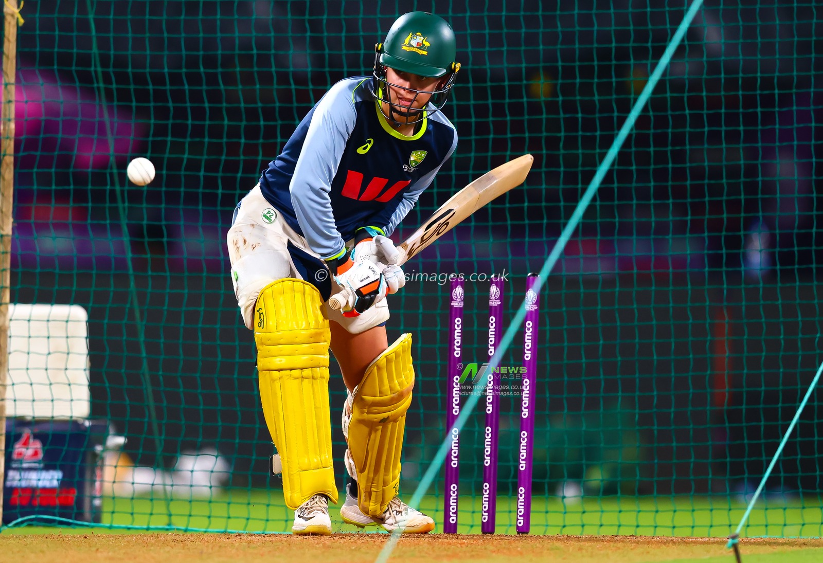 Phoebe Litchfield of Australia during the ICC Women's World Cup pre match training session India vs Australia at Dr. D.Y. Patil Sports Academy, Navi Mumbai, India, 29th October 2025

(Photo by Shubhajit Roy Karmakar/News Images)