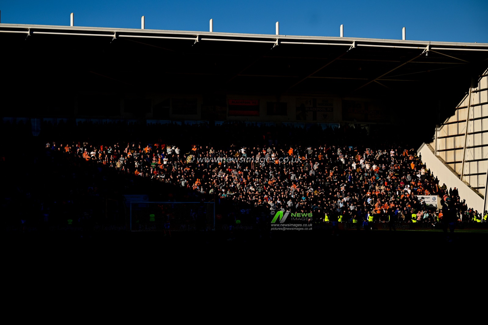 Blackpool fans enjoy the last of the afternoon sunshine during the Sky Bet League 1 match Blackpool vs Bolton Wanderers at Bloomfield Road, Blackpool, United Kingdom, 24th February 2024

(Photo by Craig Thomas/News Images)