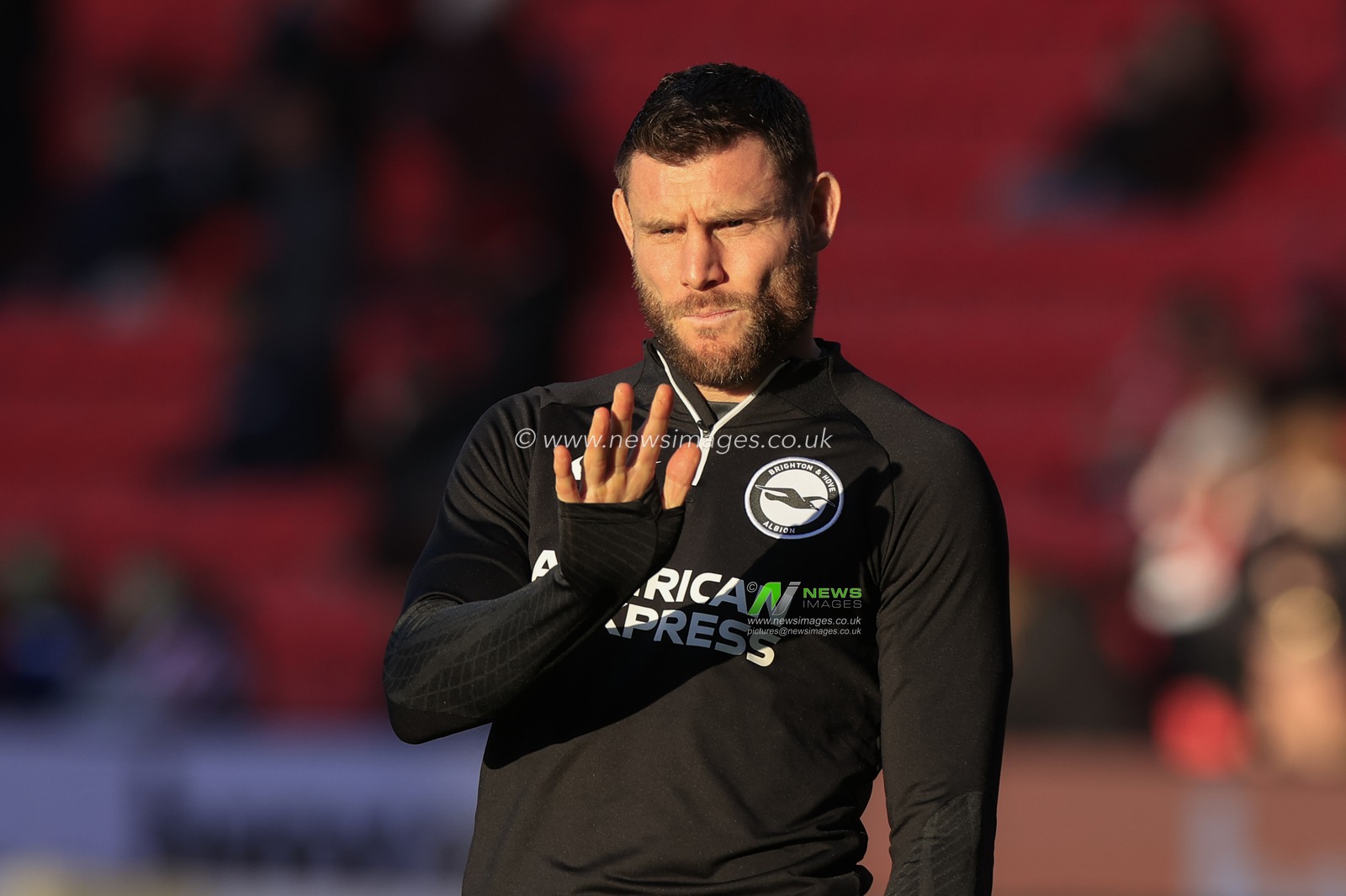 James Milner of Brighton & Hove Albion during the warm up ahead of the Emirates FA Cup Third Round match Stoke City vs Brighton and Hove Albion at Bet365 Stadium, Stoke-on-Trent, United Kingdom, 6th January 2024

(Photo by Conor Molloy/News Images)