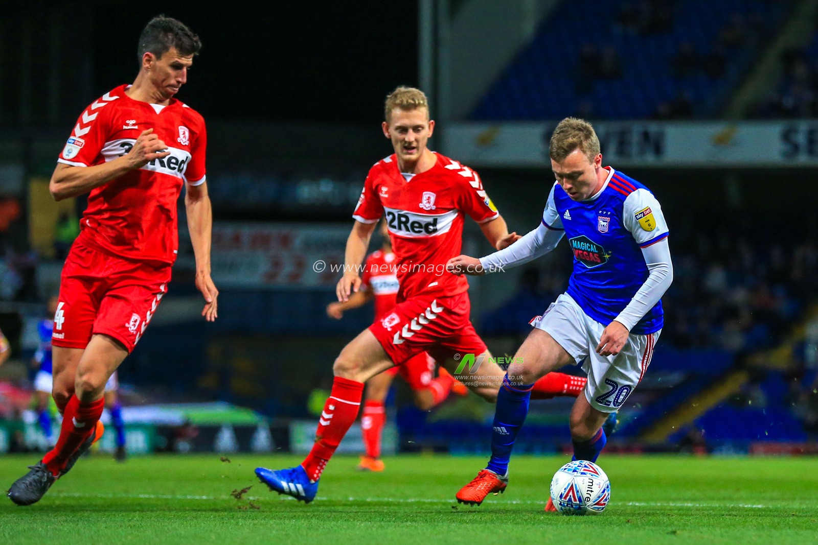 2nd October 2018, Portman Road, Ipswich, England; Sky Bet Championship Ipswich Town v Middlesbrough  ; Freddie Sears (20) of Ipswich on the ball.


Credit: Georgie Kerr/News Images,

English Football League images are subject to DataCo Licence