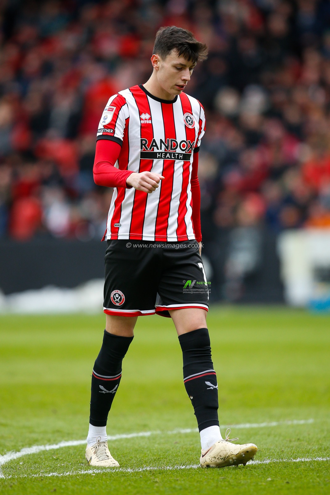 Anel Ahmedhodzic #15 of Sheffield United during the Sky Bet Championship match Sheffield United vs Luton Town at Bramall Lane, Sheffield, United Kingdom, 11th March 2023

(Photo by Ben Early/News Images)