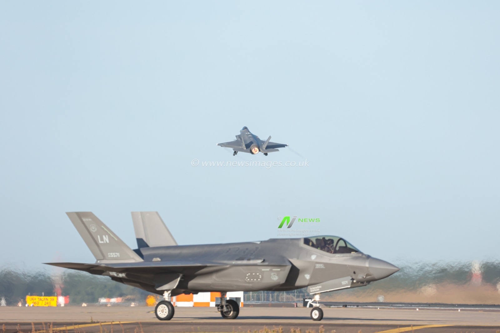 A USAF F35 assigned to the 48th Fighter Wing conduct a combat readiness exercise at RAF Lakenheath, Lakenheath, United Kingdom, 28th August 2025

(Photo by Seth Rose/News Images)