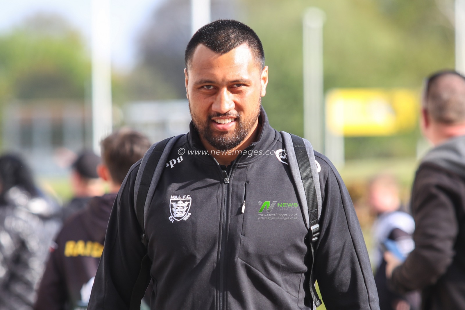 Ligi Sao #8 of Hull FC arrives at the MKM Stadium