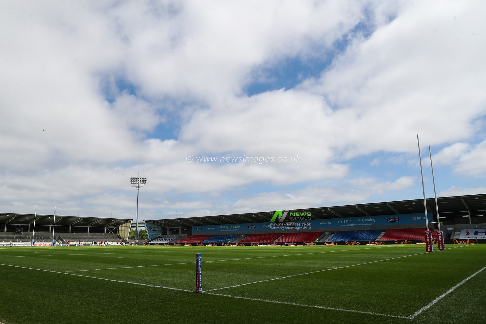 A general view inside of the Salford Community Stadium, home of Salford Red Devils ahead of the Betfred Super League Round 13 match Salford Red Devils vs London Broncos at Salford Community Stadium, Eccles, United Kingdom, 2nd June 2024

(Photo by Gareth Evans/News Images)