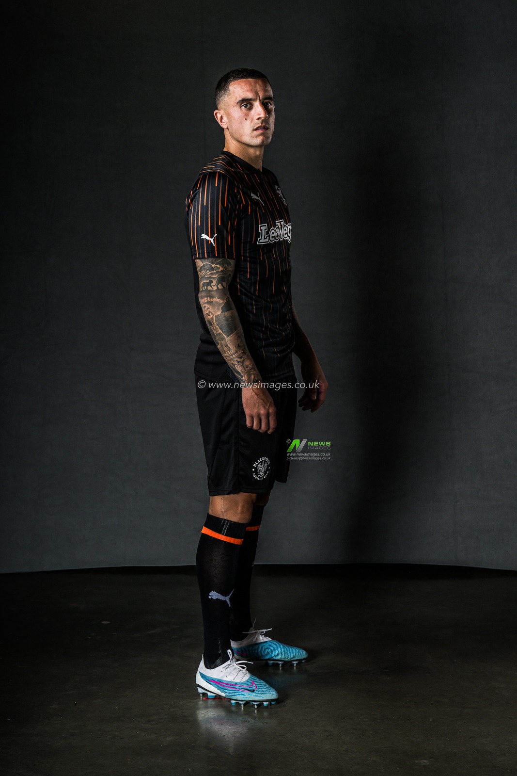 Blackpool Away kit Photoshoot at Bloomfield Road, Blackpool, United Kingdom, 18th July 2023

(Photo by Craig Thomas/News Images)
