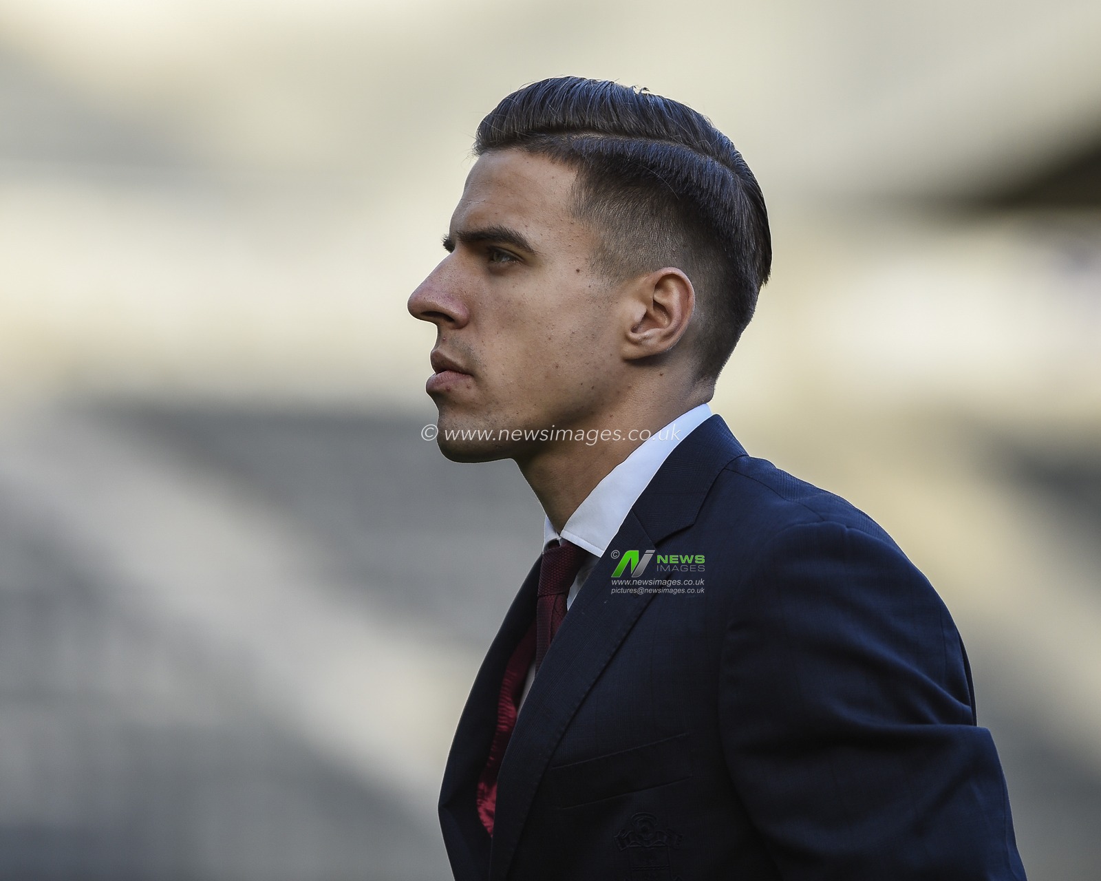 8th December 2019, St. James's Park, Newcastle, England; Premier League, Newcastle United v Southampton : Jan Bednarek (35) of Southampton inspecting the stadium

Credit: Iam Burn/News Images