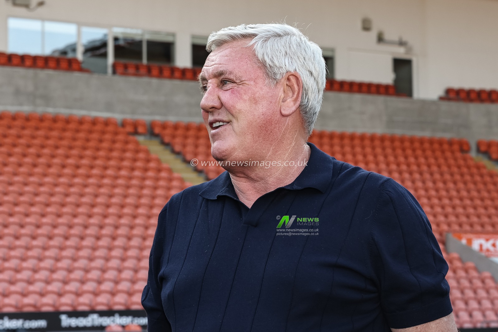 Steve Bruce manager of Blackpool makes a pitch inspection ahead of the game during the Sky Bet League 1 match Blackpool vs Birmingham City at Bloomfield Road, Blackpool, United Kingdom, 30th April 2025

(Photo by Mark Cosgrove/News Images)