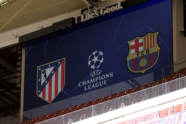 The stadium before the UEFA Champions League Quarter Finals match Atletico Madrid vs Barcelona at Riyadh Air Metropolitano, Madrid, Spain on 14 April 2026

(Photo by Samuel Carreno/News Images)