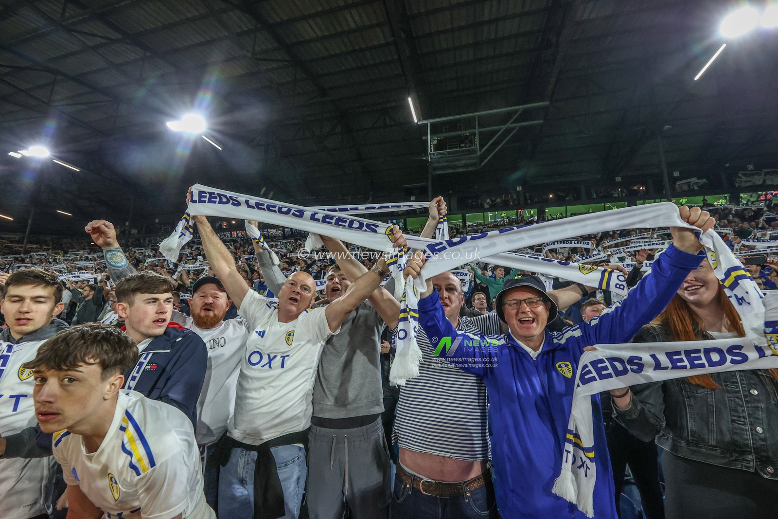 Leeds fans go ballistic as they win to go through to Wembley during the Sky Bet Championship Play-off Semi Final Second Leg Leeds United vs Norwich City at Elland Road, Leeds, United Kingdom, 16th May 2024

(Photo by Mark Cosgrove/News Images)