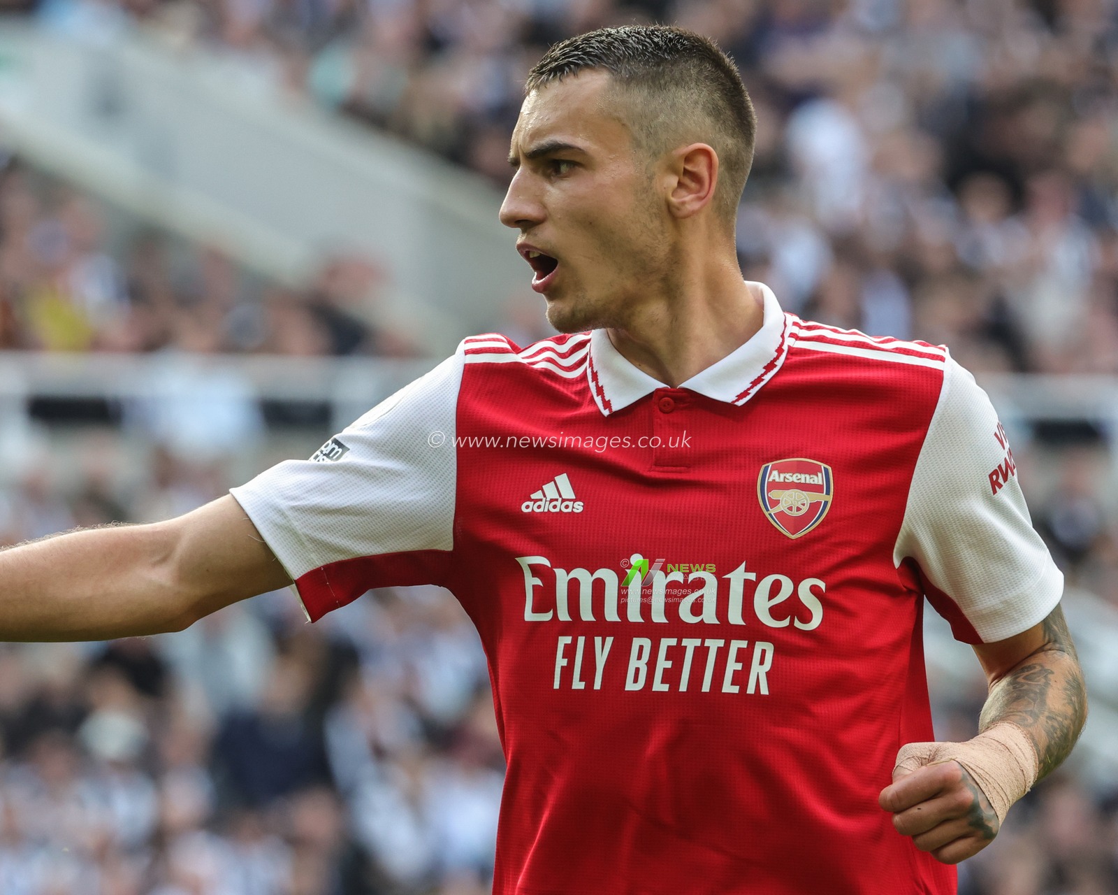 Jakub Kiwior #15 of Arsenal during the Premier League match Newcastle United vs Arsenal at St. James's Park, Newcastle, United Kingdom, 7th May 2023

(Photo by Mark Cosgrove/News Images)