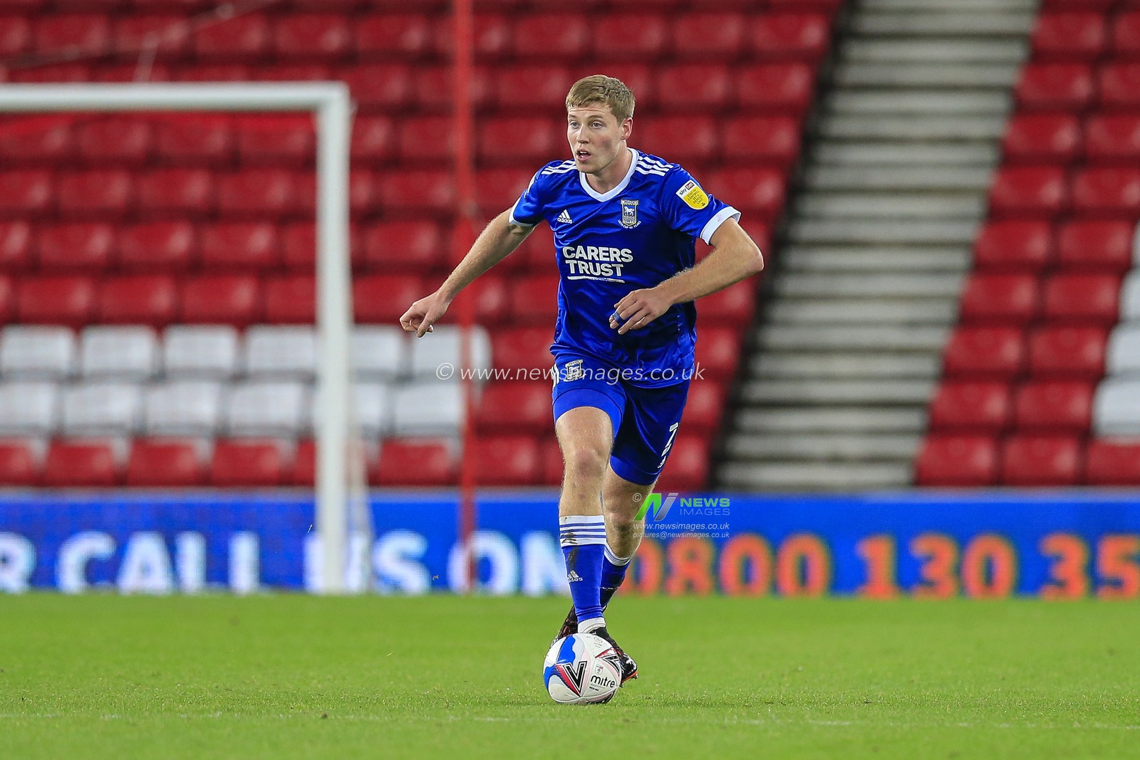 Mark McGuinness (2) of Ipswich Town in possession of the ball