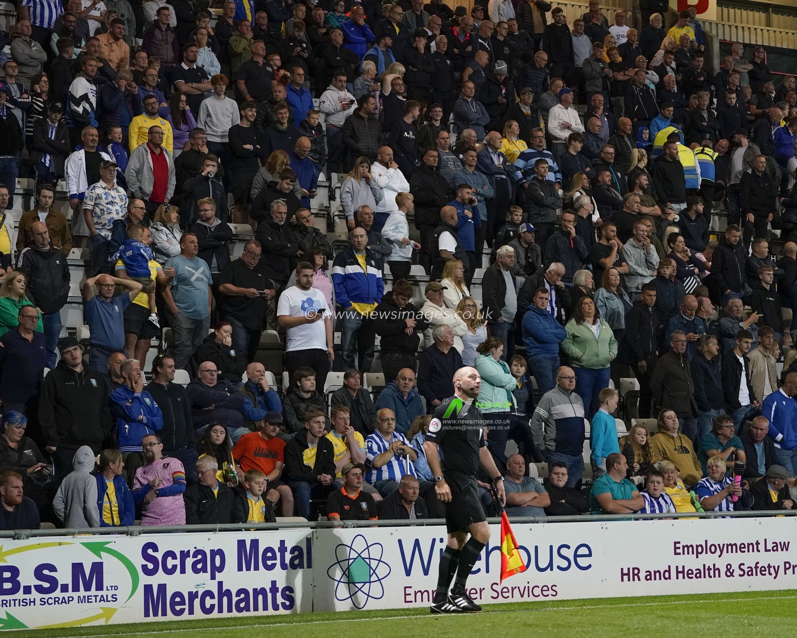 Sheffield Wednesday fans filled their seated allocation during the Sky Bet League 1 match Morecambe vs Sheffield Wednesday at Mazuma Stadium, Morecambe, United Kingdom, 13th September 2022

(Photo by Steve Flynn/News Images)