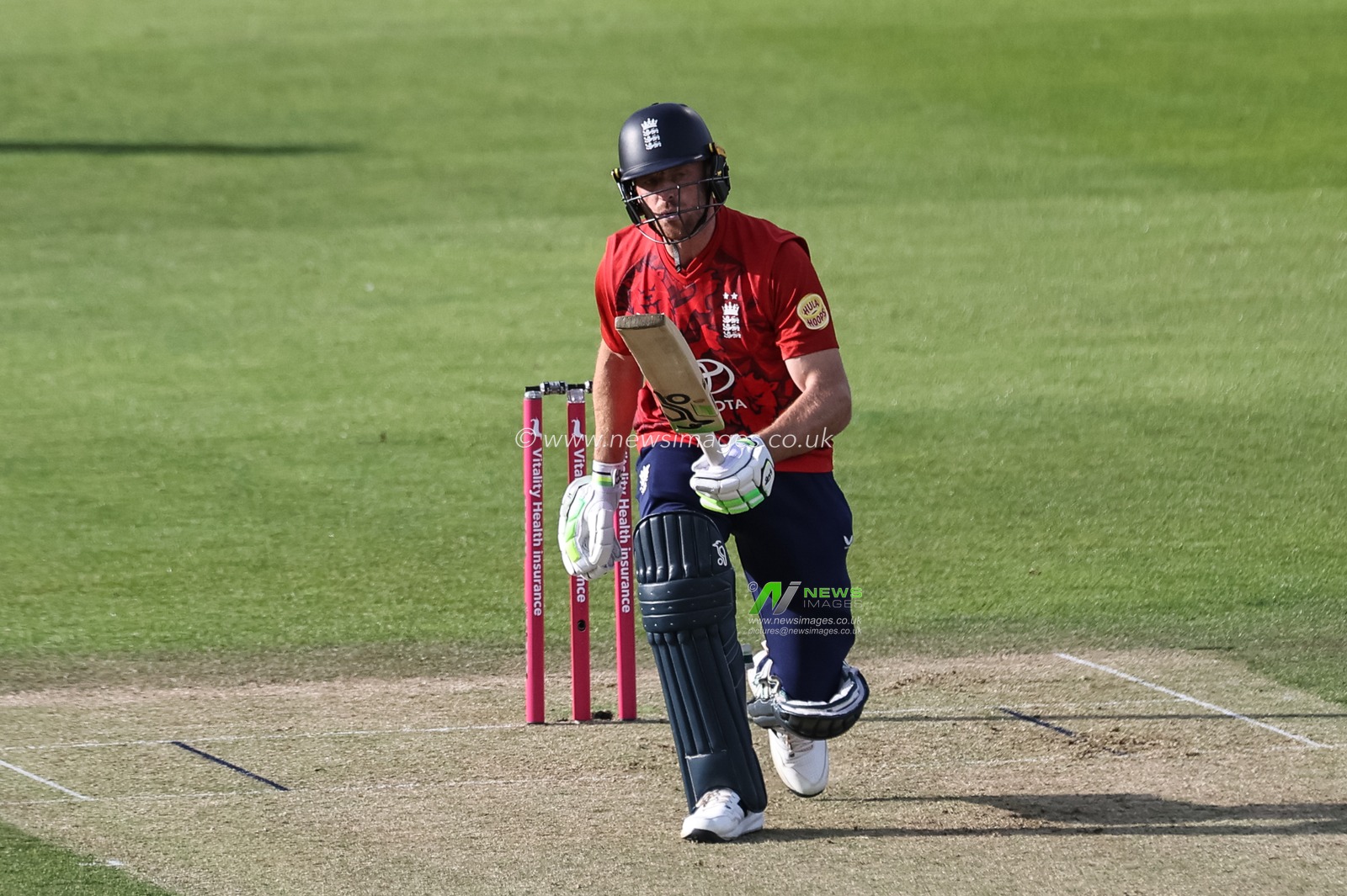 Jos Buttler of England calls no run during the 1st Vitality T20 International Series England v West Indies at Banks Homes Riverside Stadium, Chester-le-street, United Kingdom, 6th June 2025

(Photo by Mark Cosgrove/News Images)