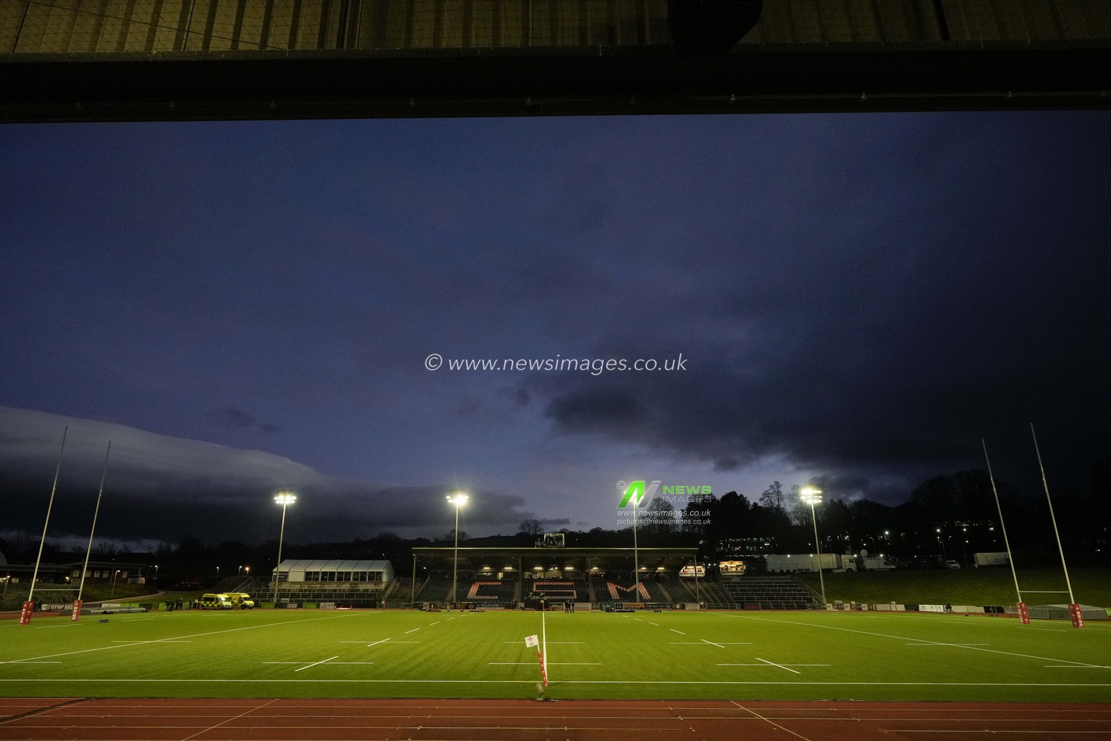 General view of Stadiwm CSM before the 2024 Guinness U20 Six Nations match Wales U20s vs Scotland U20s at Stadiwm CSM, Colwyn Bay, United Kingdom, 2nd February 2024

(Photo by Steve Flynn/News Images)