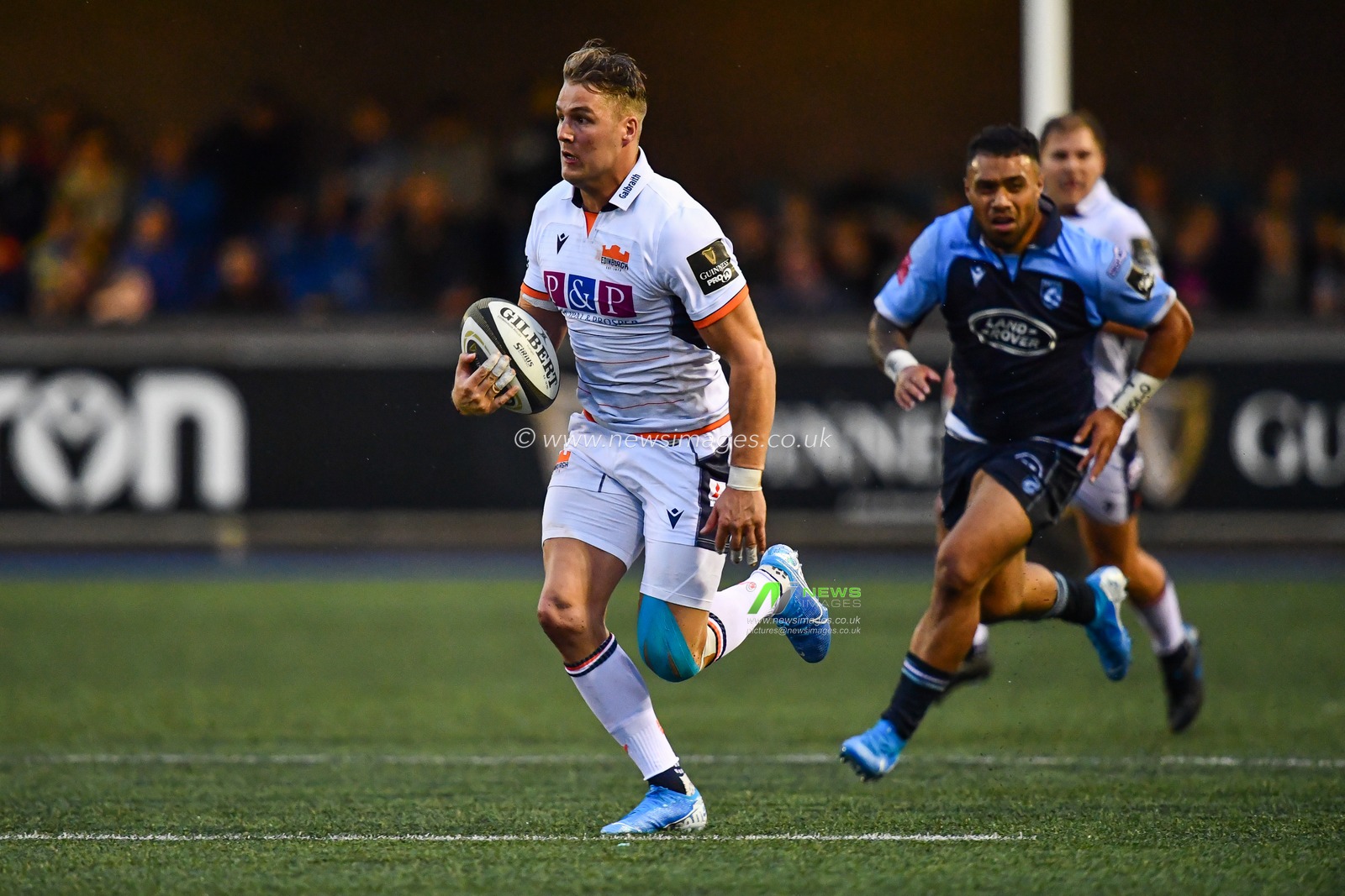 5th October 2019, Cardiff Arms Park, Cardiff, Wales; Guinness PRO14, Cardiff Blues v Edinburgh Rugby : Duhan van der Merwe of Edinburgh Rugby makes a break

Credit: Craig Thomas/News Images