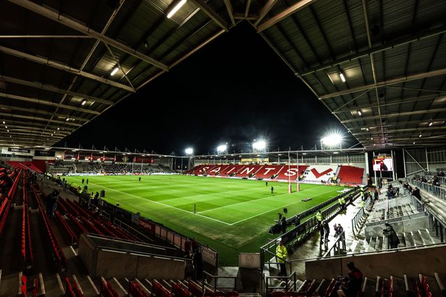 A general view of the BrewDog Stadium ahead of the Betfred Super League match St Helens vs Leigh Leopards at The BrewDog Stadium, St Helens, United Kingdom on 20 February 2026

(Photo by Alfie Cosgrove/News Images)