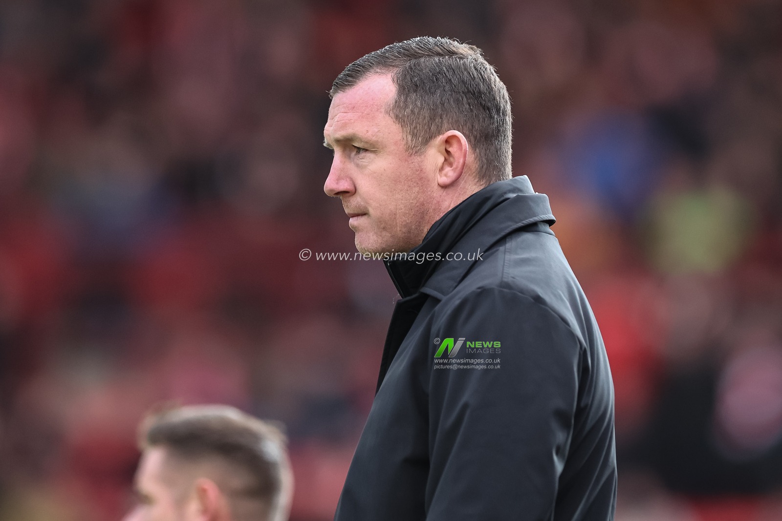 Neill Collins Head coach of Barnsley looks on during the Sky Bet League 1 match Barnsley vs Derby County at Oakwell, Barnsley, United Kingdom, 24th February 2024

(Photo by Mark Cosgrove/News Images)
