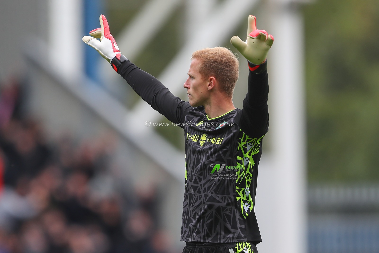 Aynsley Pears #1 of Blackburn Rovers celebrates his teamâ€™s goal to make it 2-0 during the Sky Bet Championship match Blackburn Rovers vs Middlesbrough at Ewood Park, Blackburn, United Kingdom, 16th September 2023

(Photo by Gareth Evans/News Images)