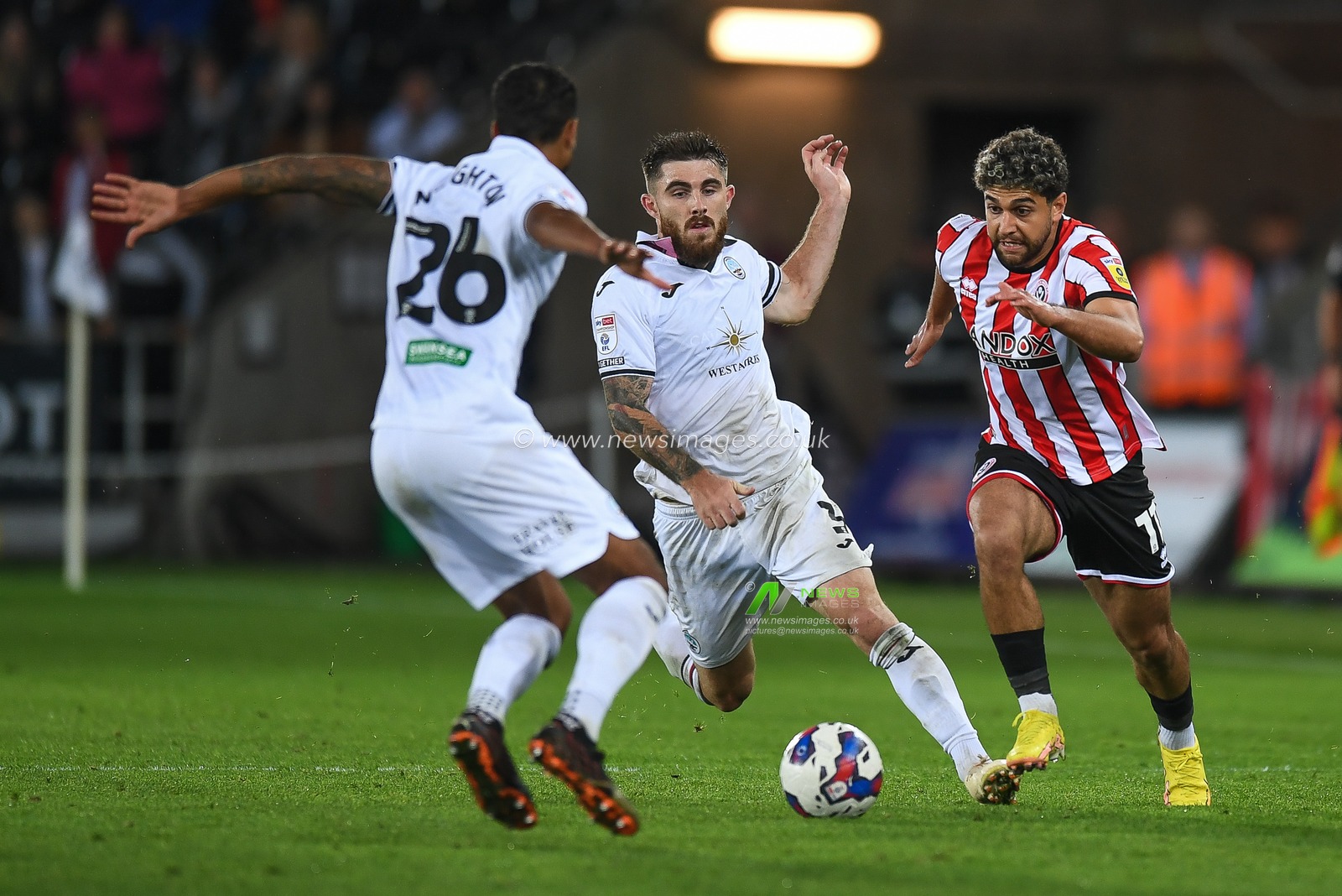 Reda Khadra #11 of Sheffield United during the Sky Bet Championship match Swansea City vs Sheffield United at Swansea.com Stadium, Swansea, United Kingdom, 13th September 2022

(Photo by Mike Jones/News Images)