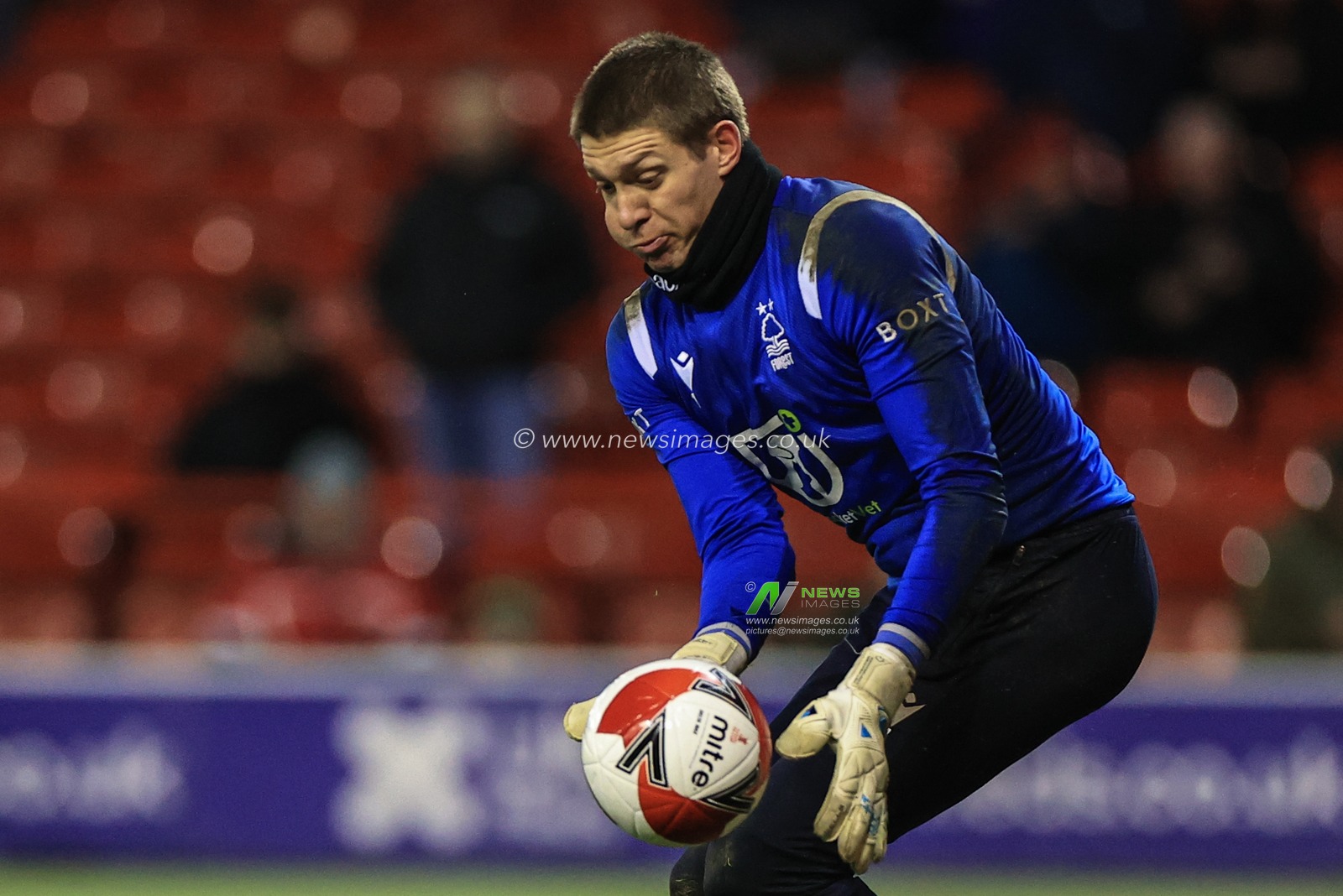 Ethan Horvath #1 of Nottingham Forest during the pre-game warmup