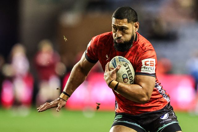 Kaide Ellis of Wigan Warriors in the pregame warmup session during the Betfred Super League match Wigan Warriors vs Leigh Leopards at The Brick Community Stadium, Wigan, United Kingdom on 26 February 2026

(Photo by Alfie Cosgrove/News Images)