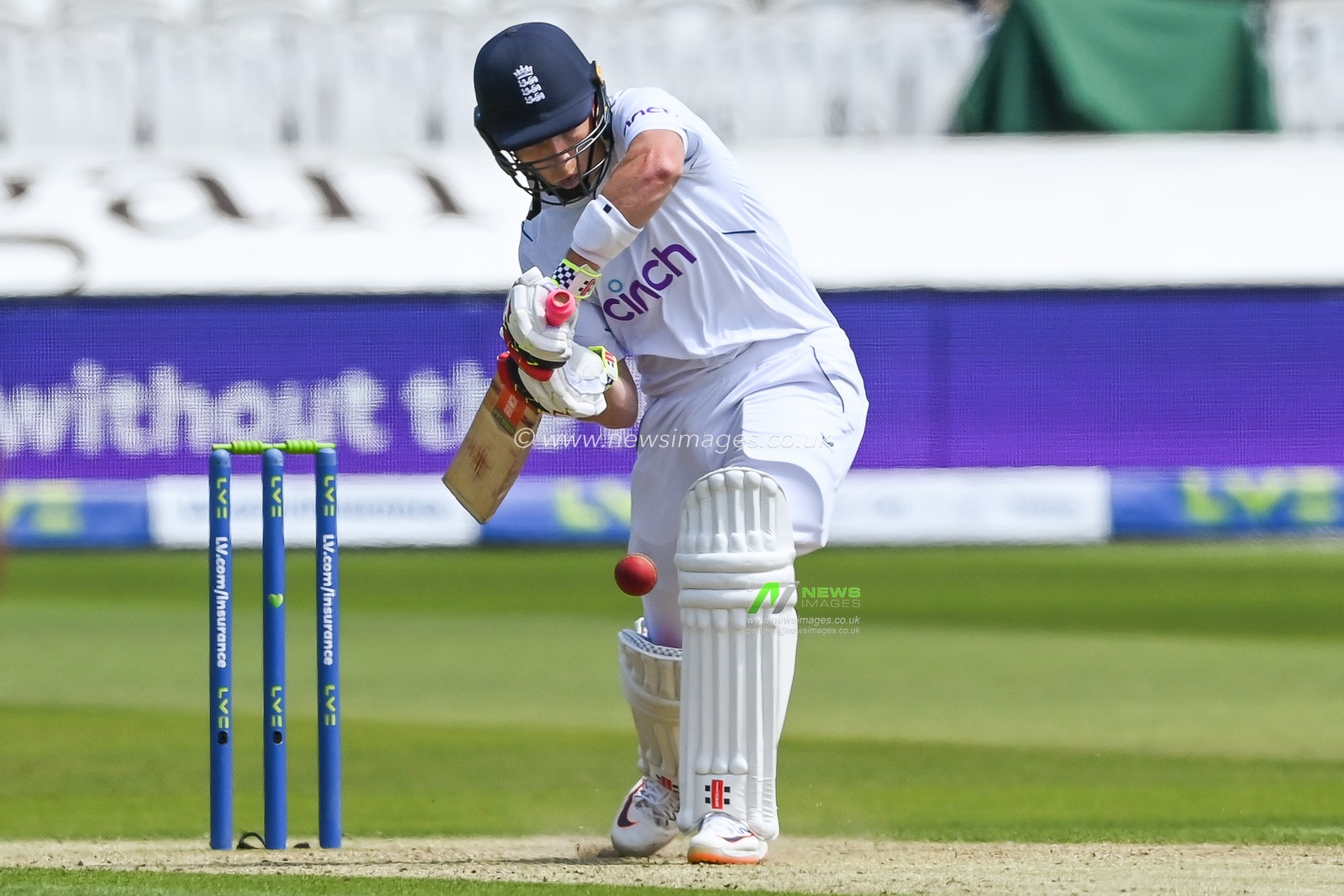 Ollie Pope of England looks to drive the ball during the LV= Insurance Test match Day 2 England vs Ireland at Lords, London, United Kingdom, 2nd June 2023

(Photo by Craig Thomas/News Images)