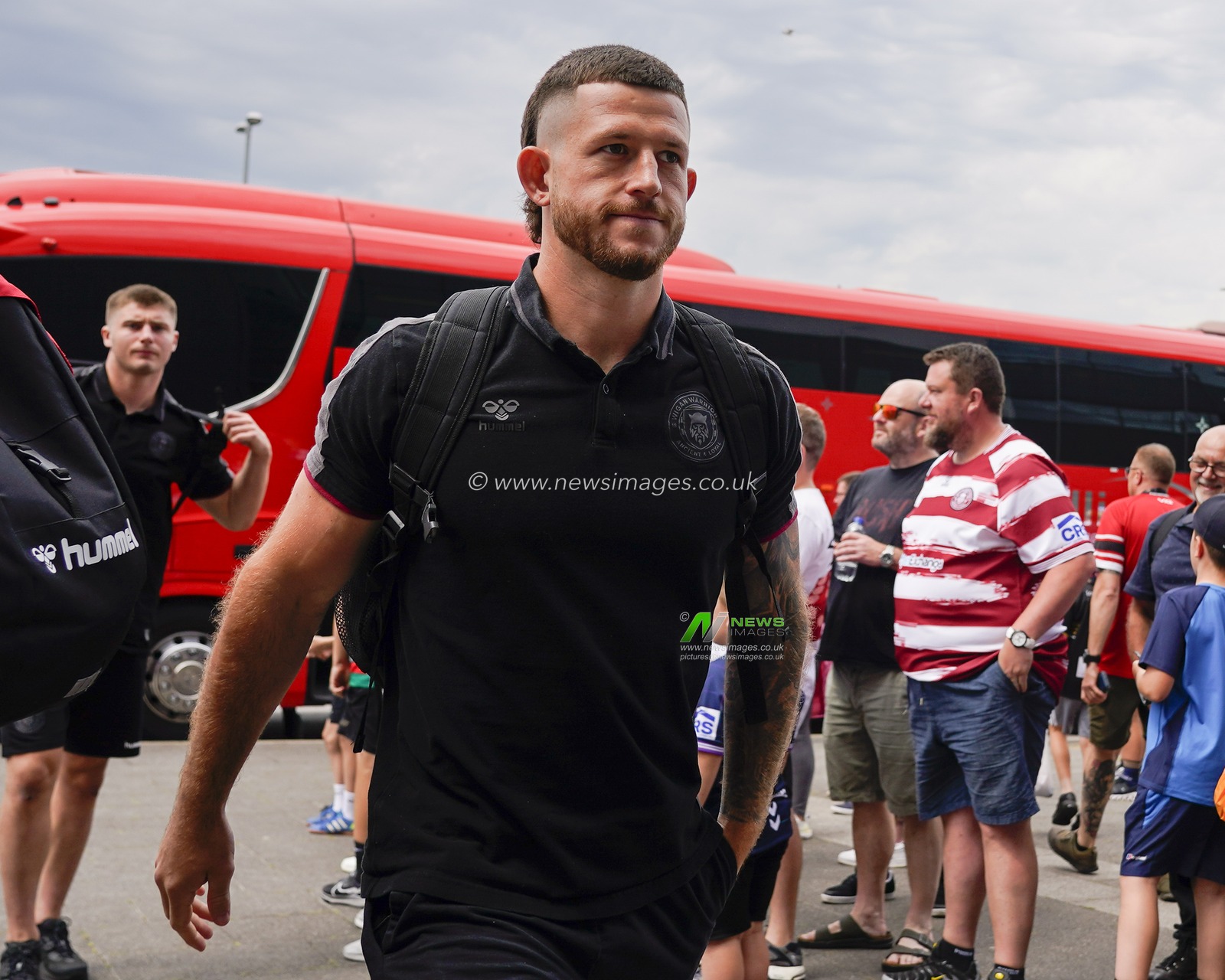 Cade Cust #6 of Wigan Warriors arrives at the stadium before the Betfred Super League Round 16 match Salford Red Devils vs Wigan Warriors at AJ Bell Stadium, Eccles, United Kingdom, 25th June 2023

(Photo by Steve Flynn/News Images)