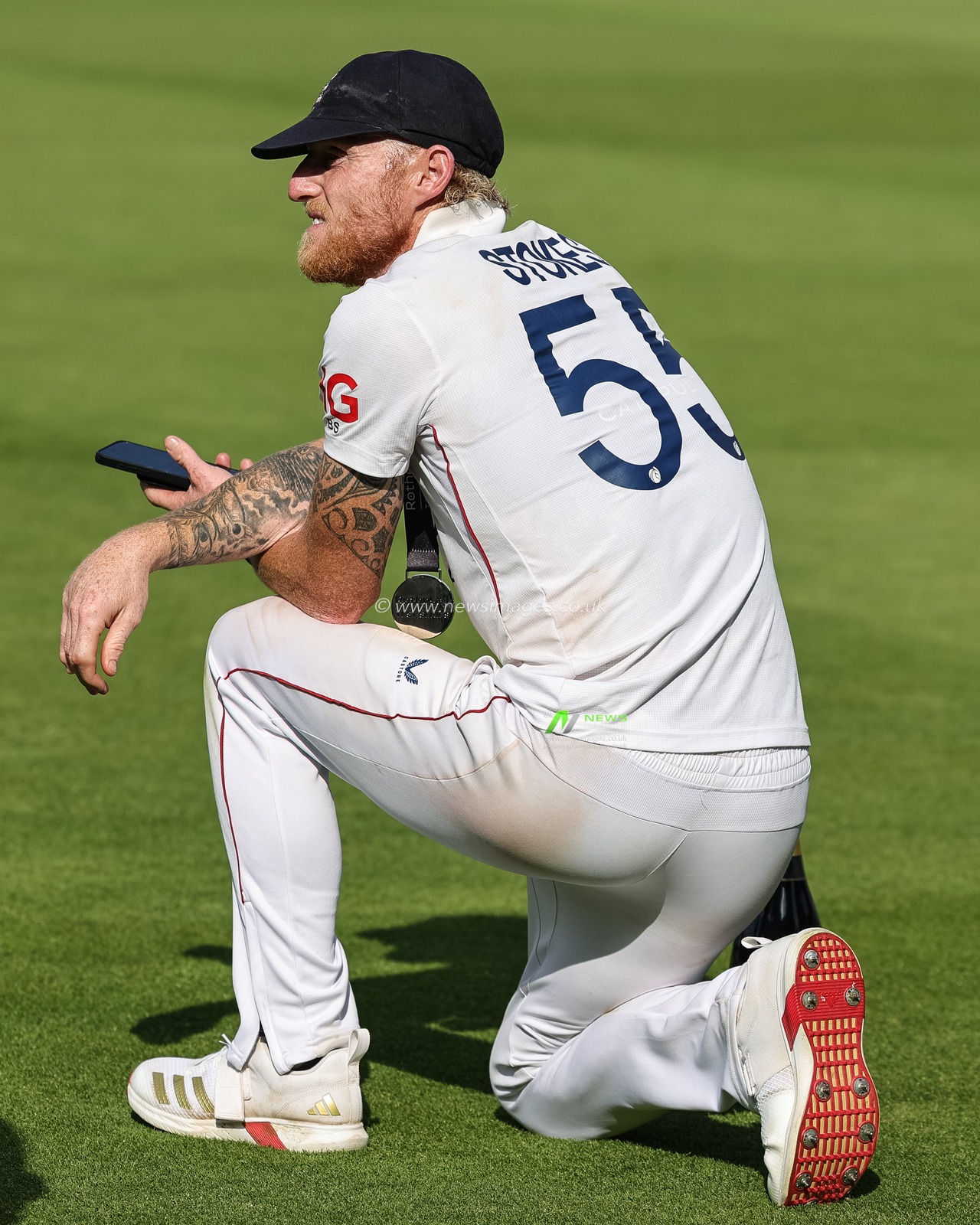 England captain Ben Stokes with his man of the match medal during the 3rd Rothesay Test Match Day 5 England v India at Lords, London, United Kingdom, 14th July 2025

(Photo by Mark Cosgrove/News Images)