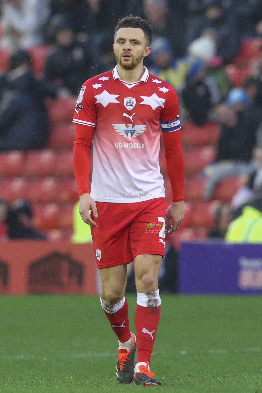 Jordan Williams of Barnsley during the Sky Bet League 1 match Barnsley vs Leyton Orient at Oakwell, Barnsley, United Kingdom, 10th February 2024

(Photo by Alfie Cosgrove/News Images)