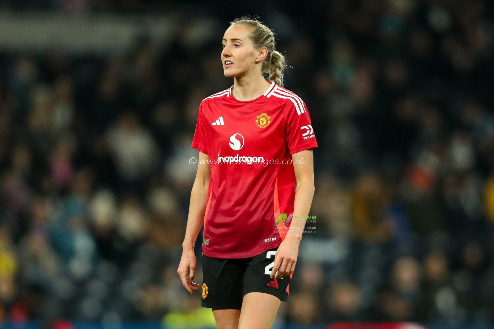 Millie Turner of Manchester United Women looks on during the Barclays Women's Super League match Tottenham Hotspurâ€™s Women vs Manchester United Women at Tottenham Hotspur Stadium, 2nd February 2025

(Photo by Izzy Poles/News Images)
