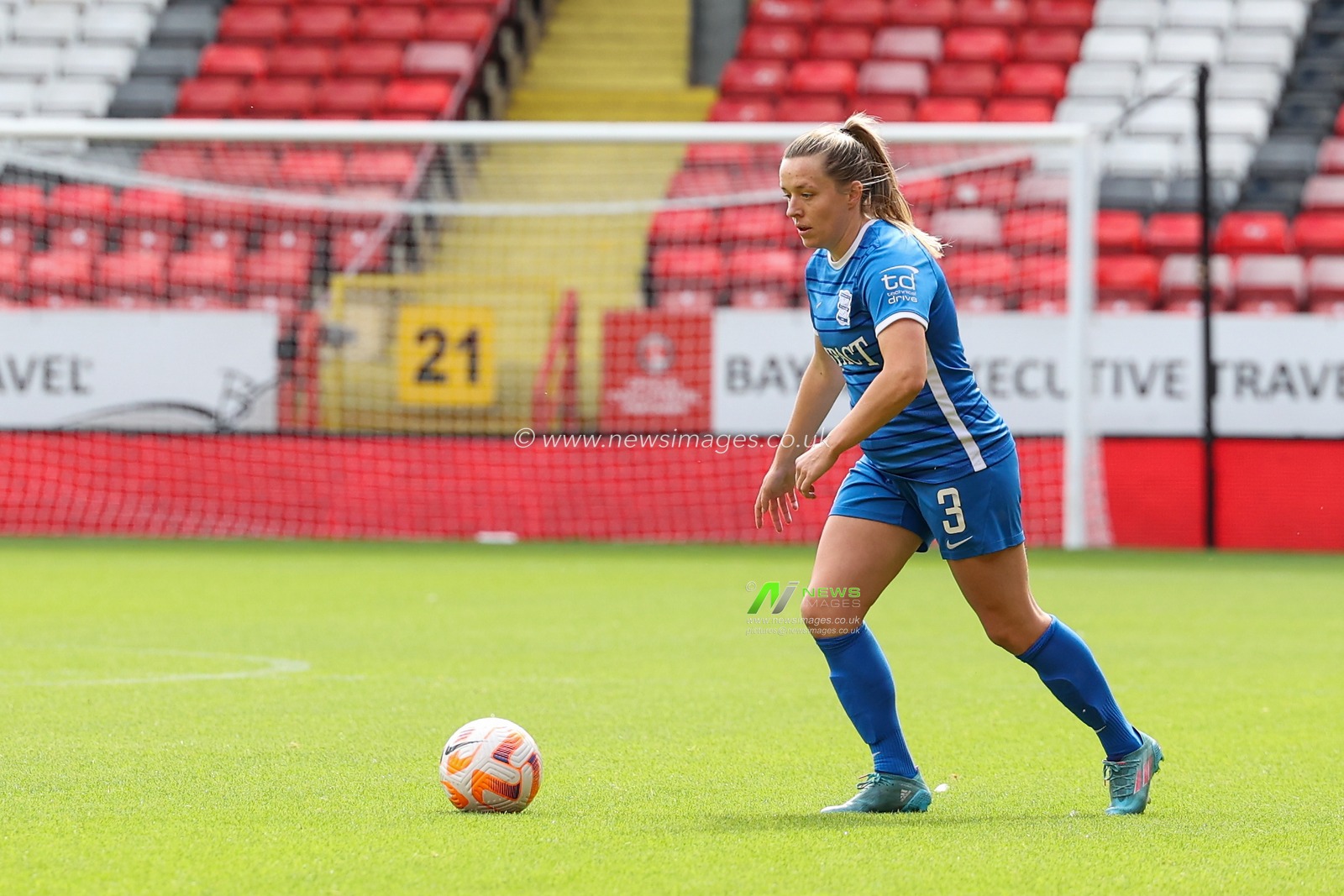 Harriet Scott #3 of Birmingham City during the The Fa Women's Super 2 League match Chalrton Women vs Birmingham City Women at The Oakwood VCD Athletic, Charlton, United Kingdom, 18th September 2022

(Photo by Simon Bissett/News Images)